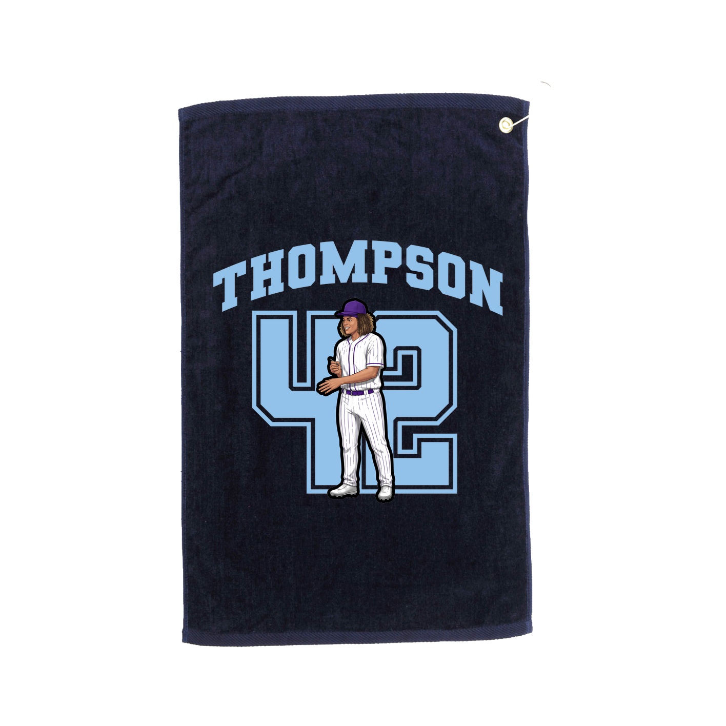 Golf Towel — Number in Navy