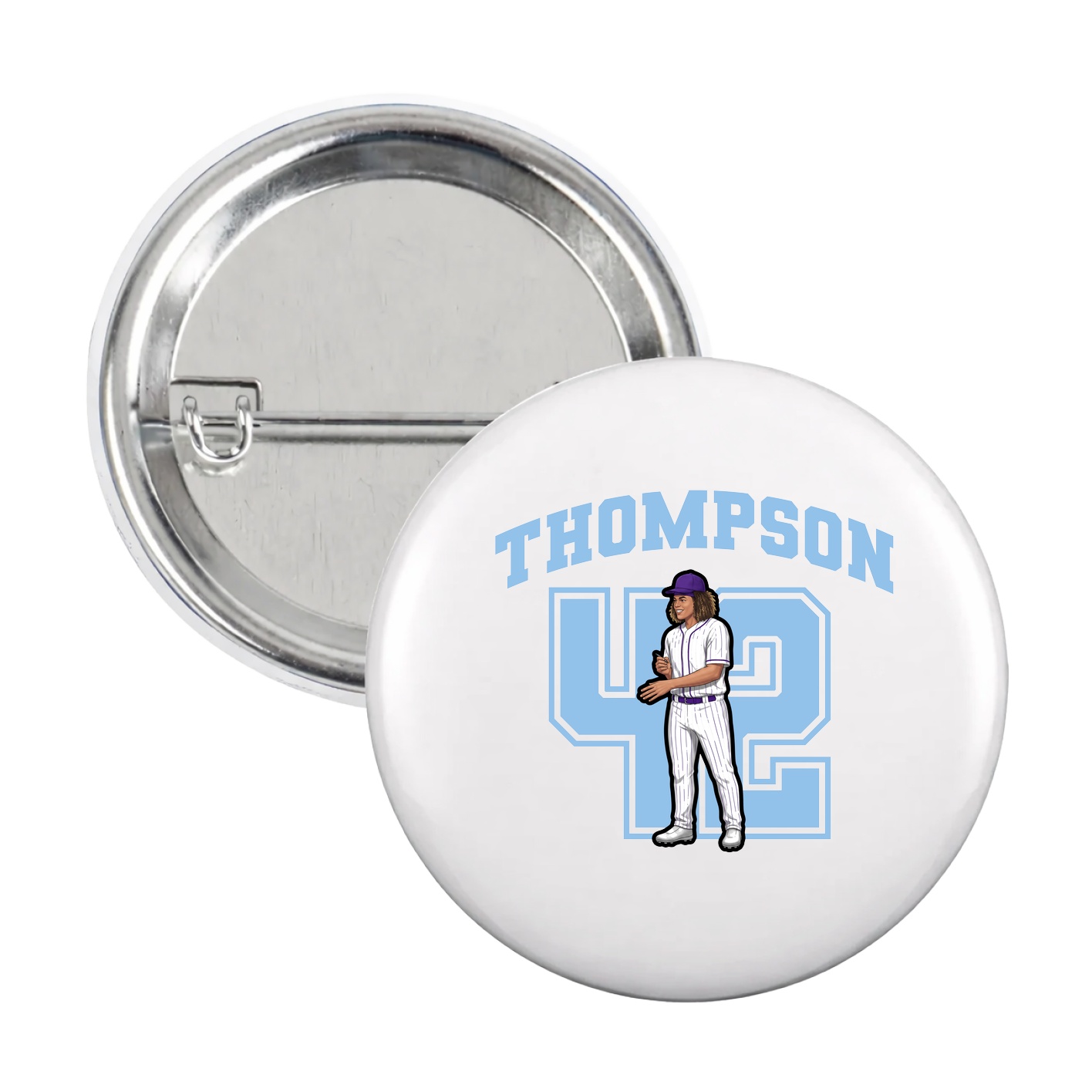 Game Day Button — Number in White