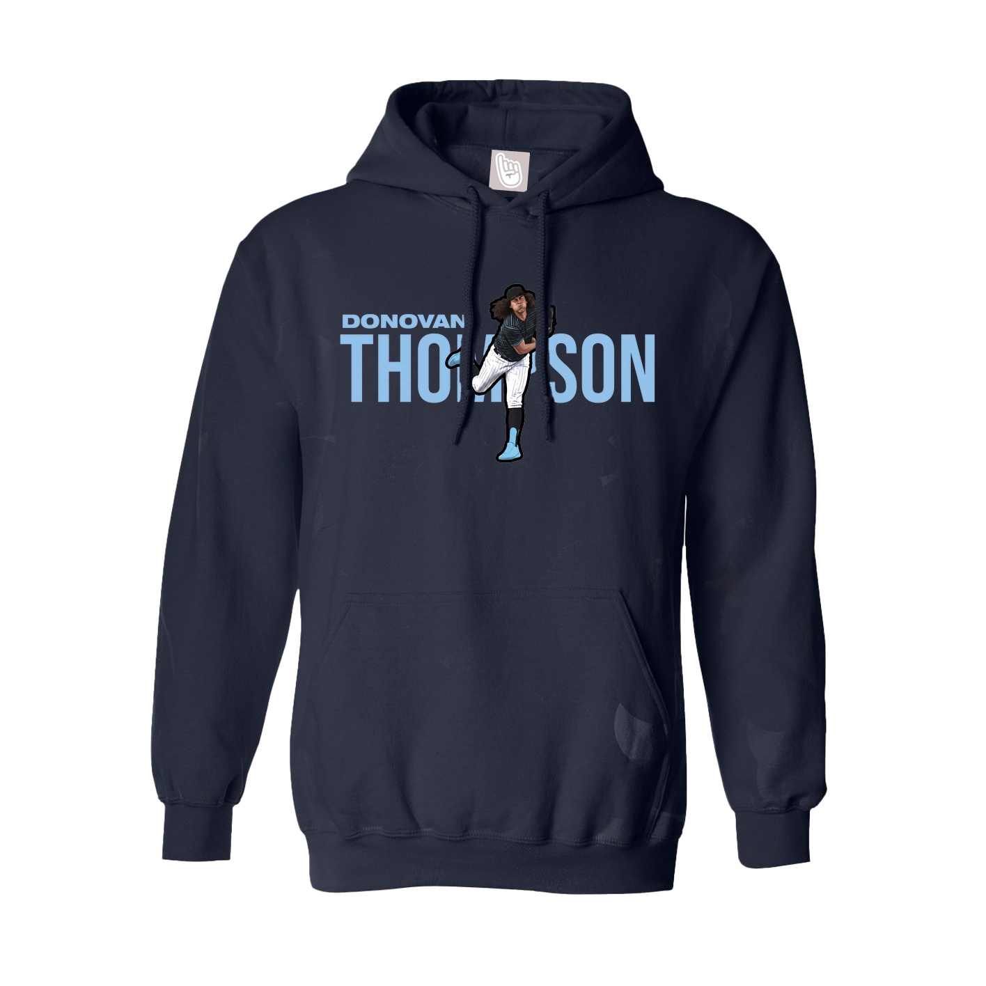 Youth Hoodie — Player Name in Navy