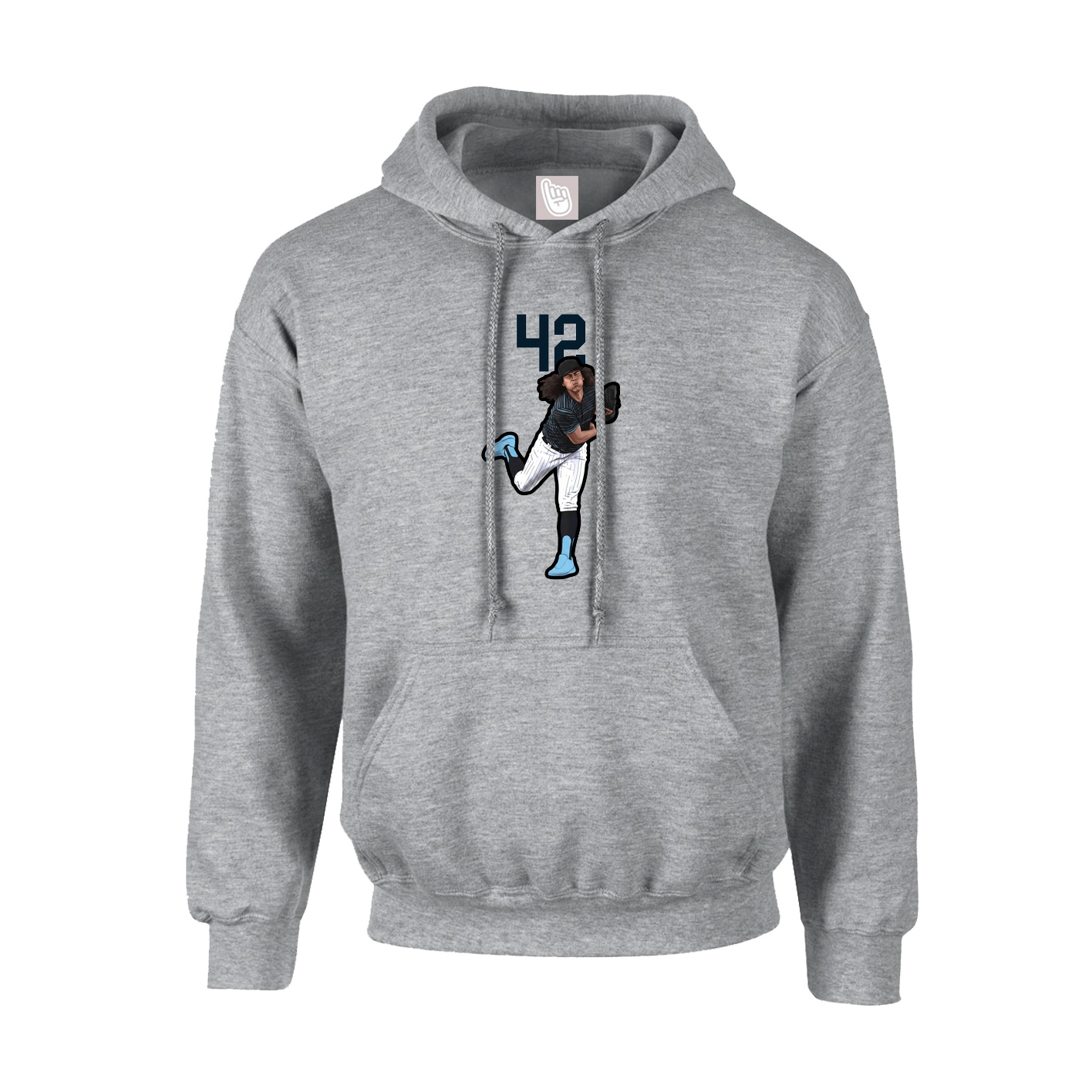 Youth Hoodie — Number Top in Grey