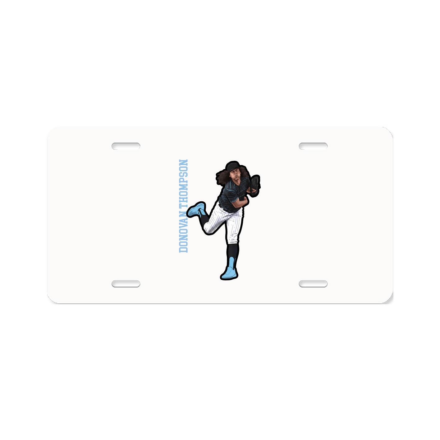 License Plate — Name Vertical in Classic
