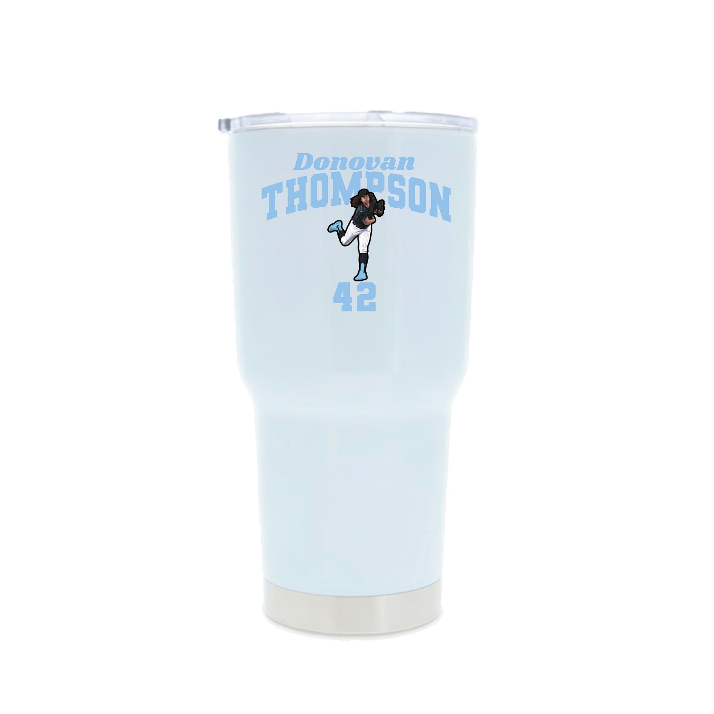 30oz Stainless Steel Tumbler — Signature Arch in White
