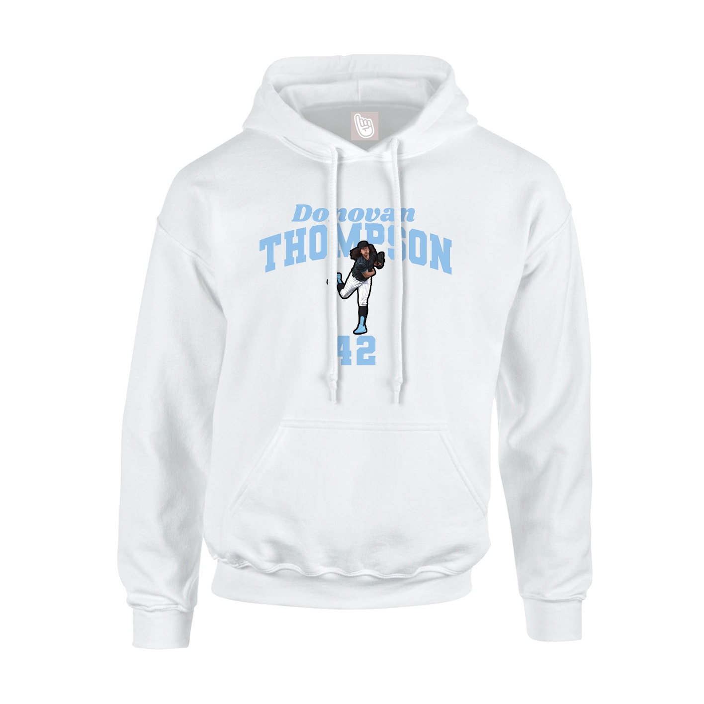 Youth Hoodie — Signature Arch in White