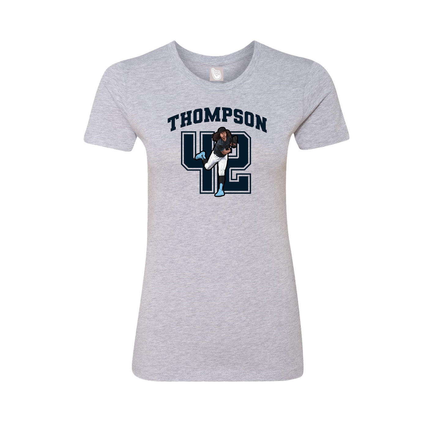 Fitted Women's Tee — Number in Grey
