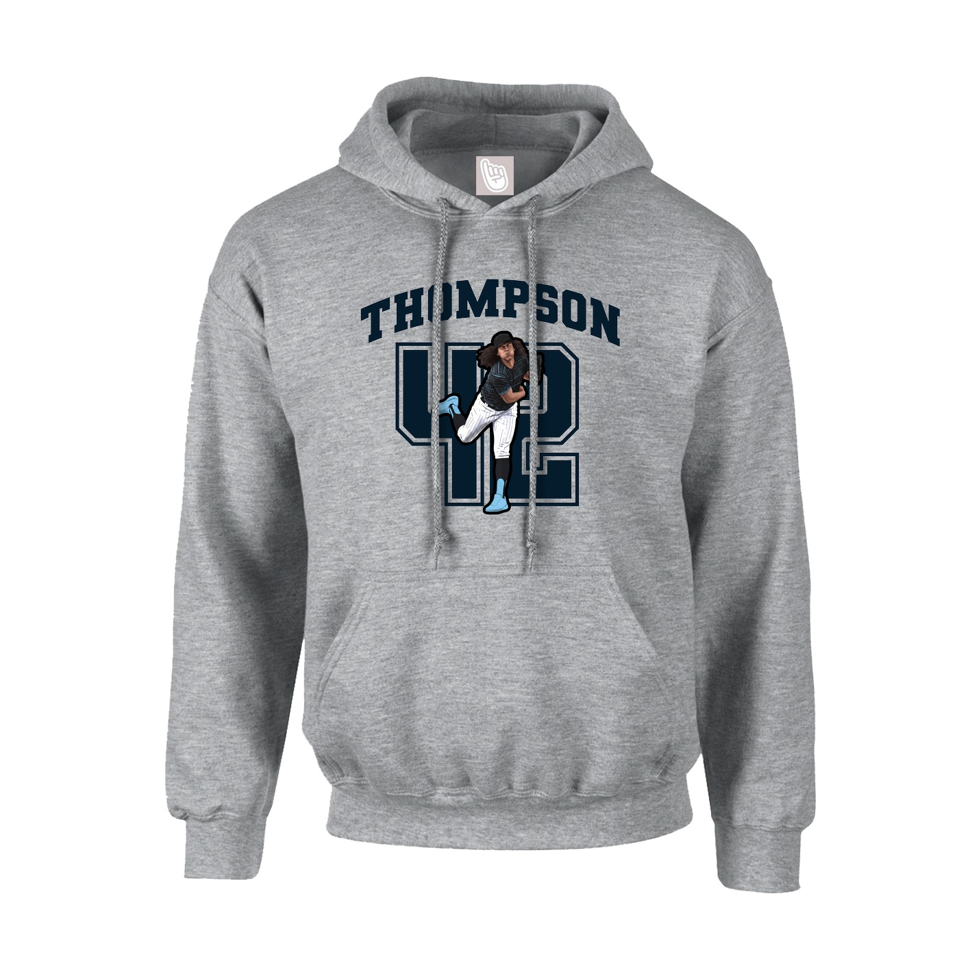 Hoodie — Number in Grey