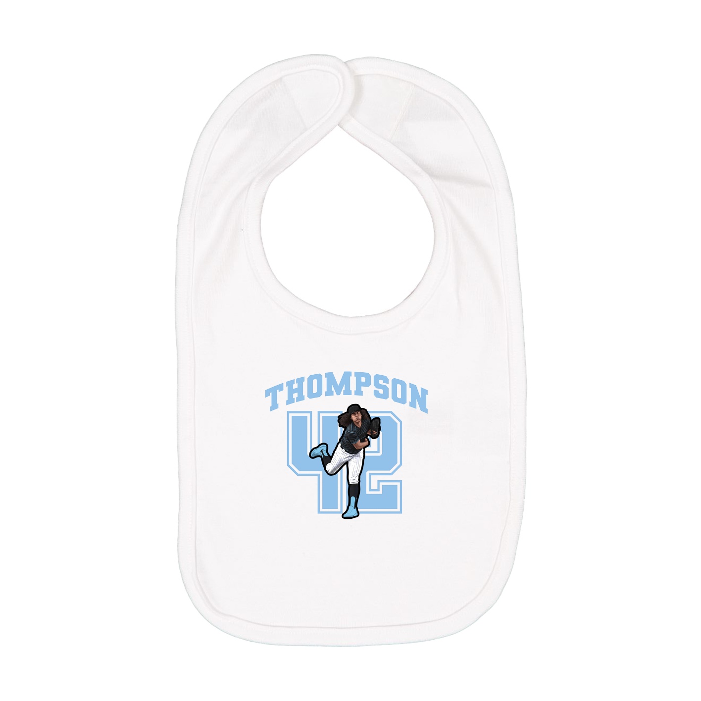 Infant Bib — Number in White