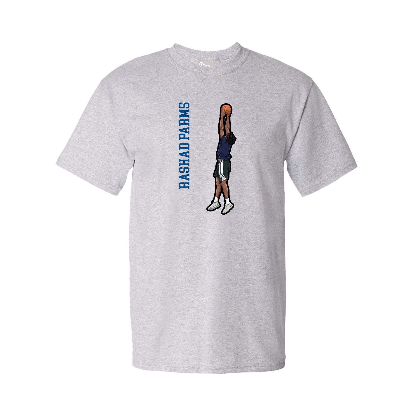 Tee — Name Vertical in Grey