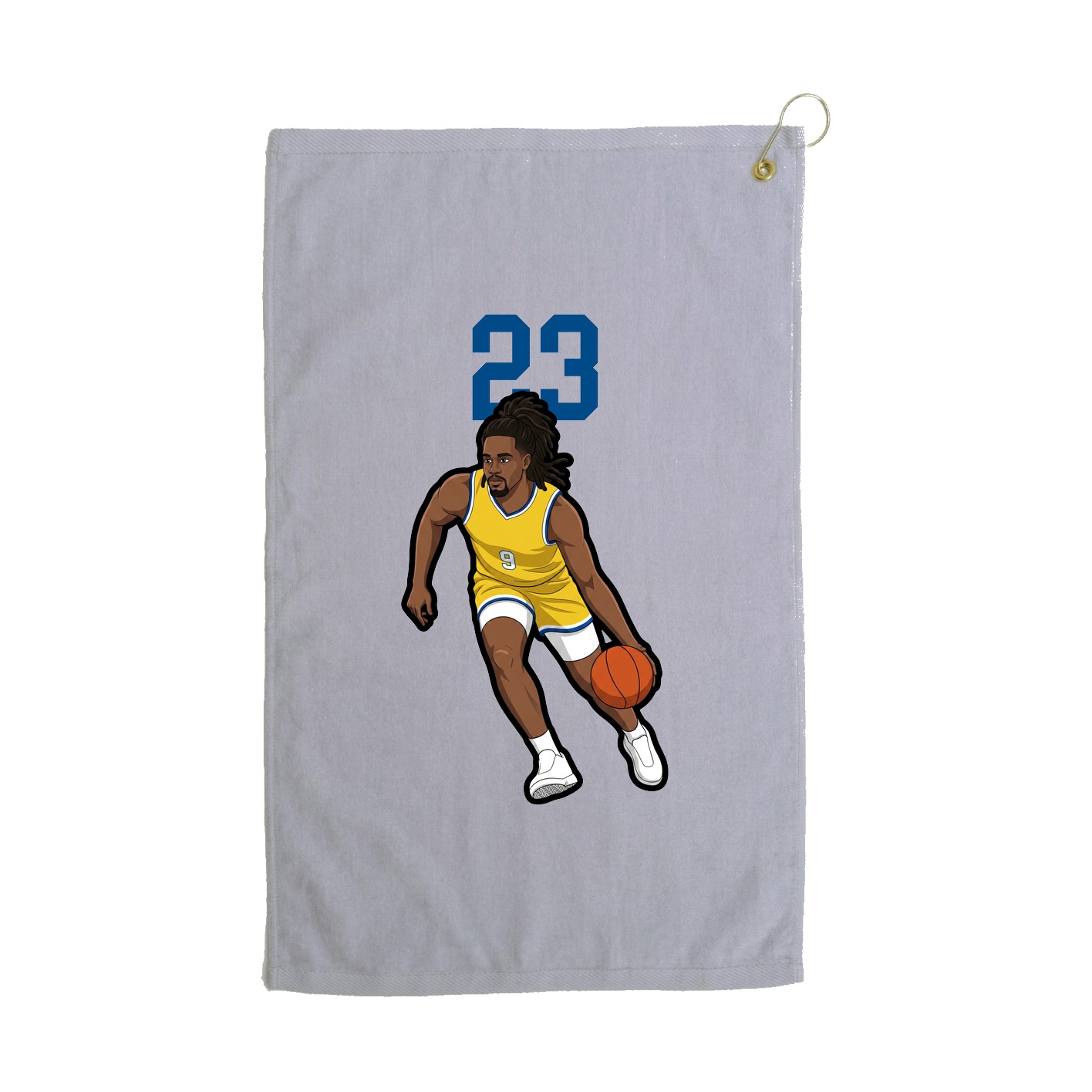 Golf Towel — Number Top in Grey