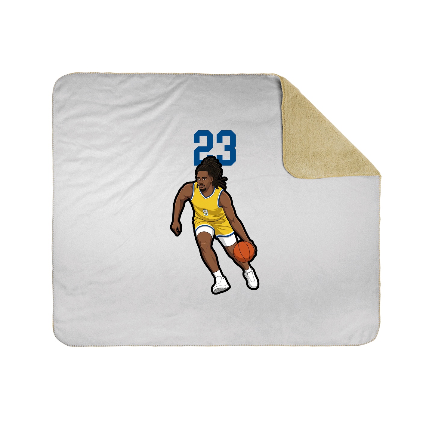 Throw Blanket — Number Top in White
