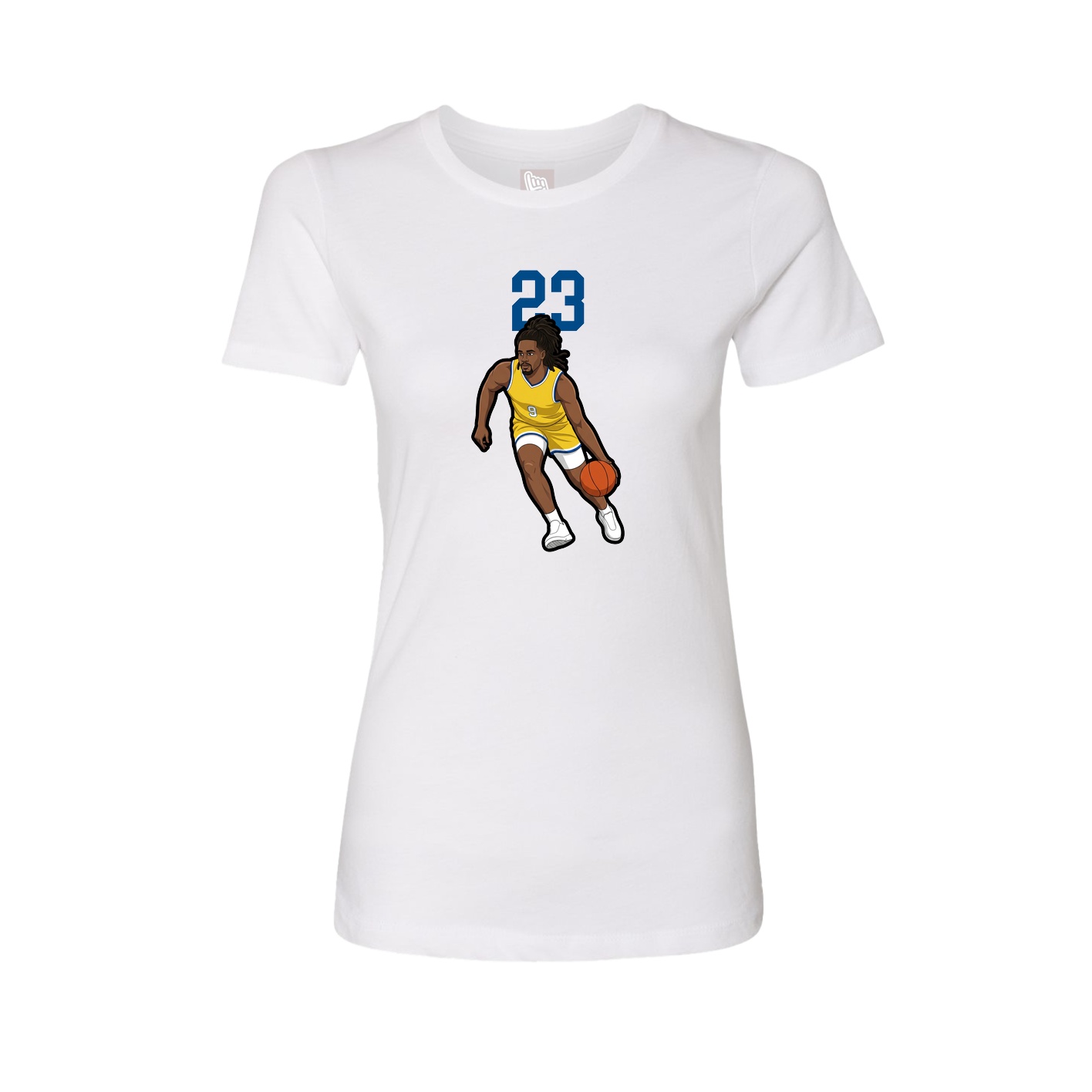 Fitted Women's Tee — Number Top in White
