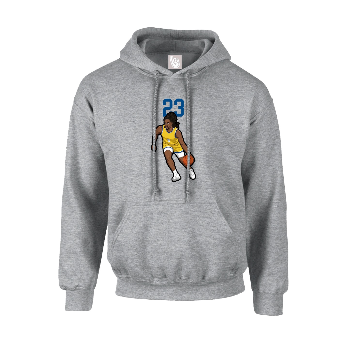 Youth Hoodie — Number Top in Grey