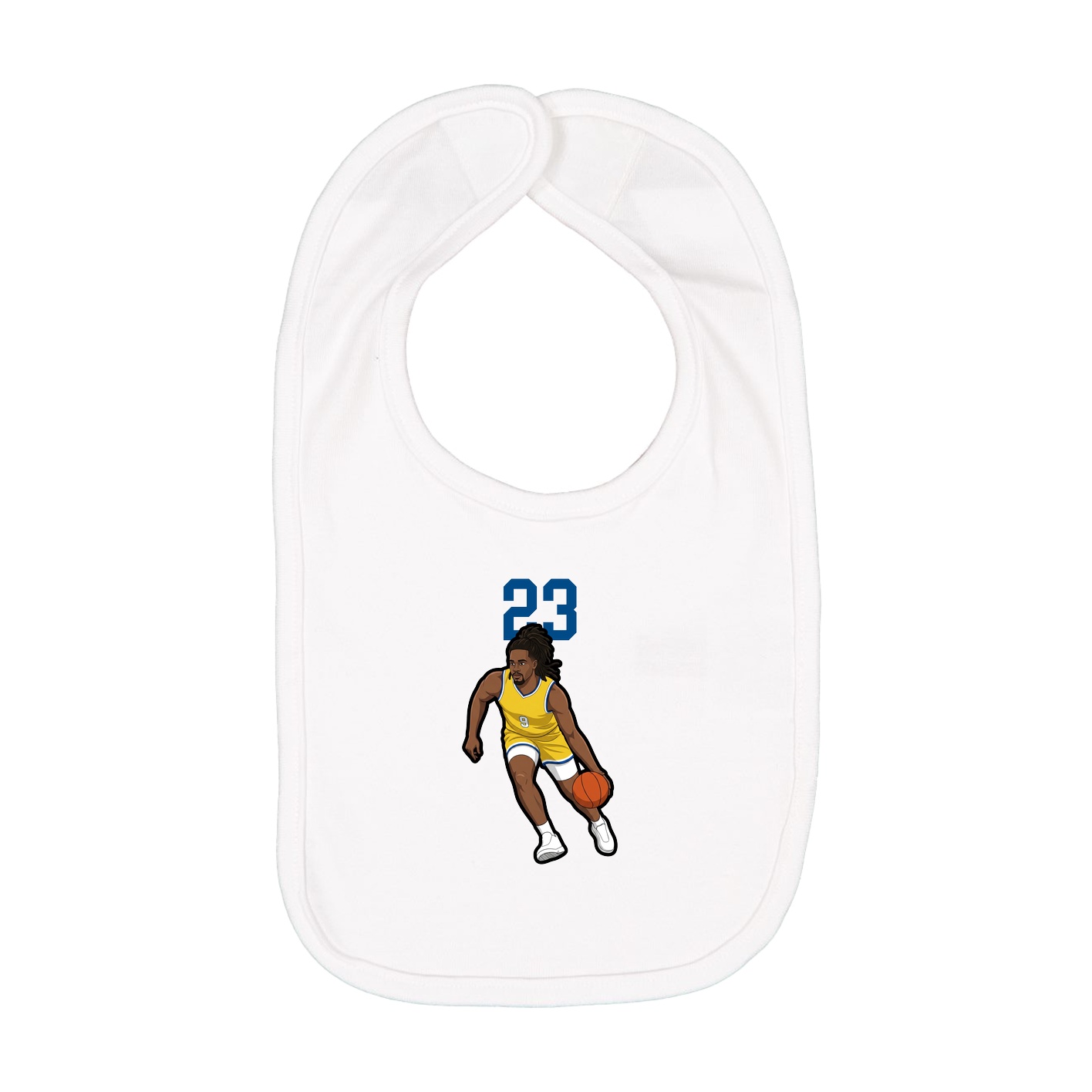 Infant Bib — Number Top in White