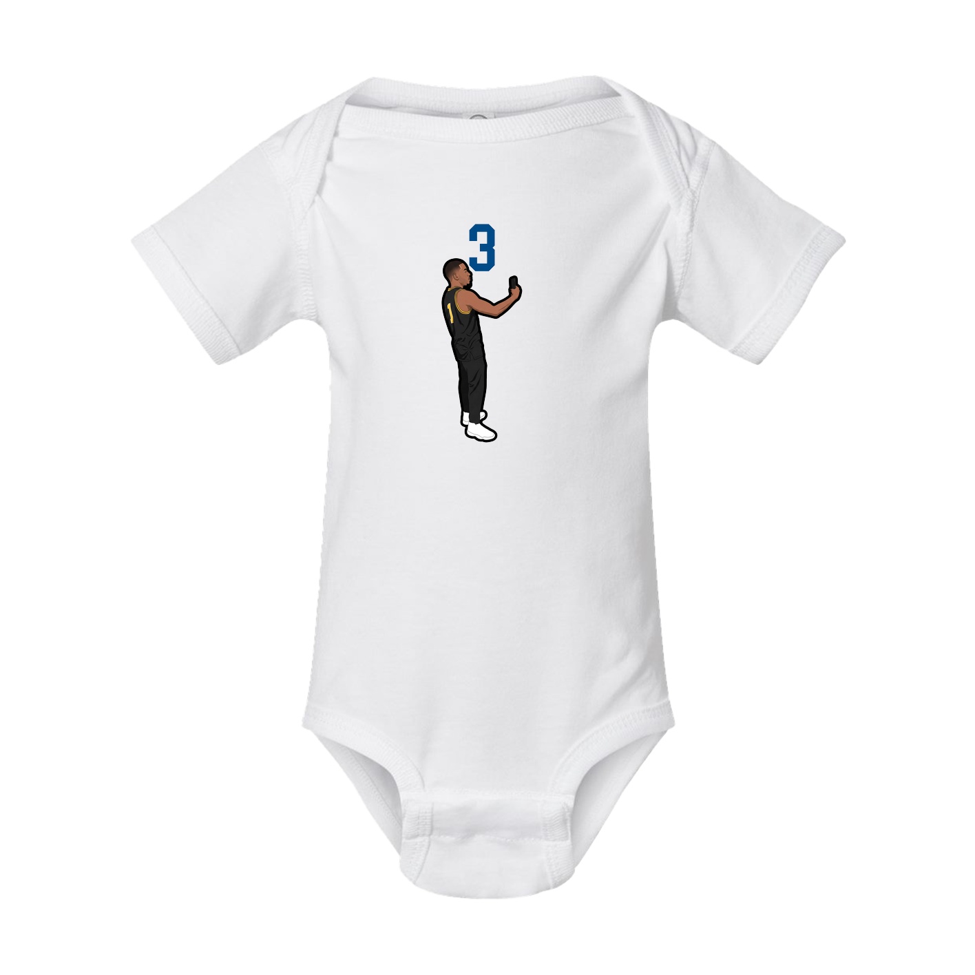 Baby Onesie — Number Top in White
