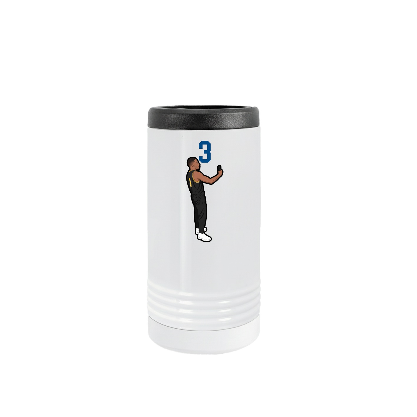 Slim Beverage Holder — Number Top in White