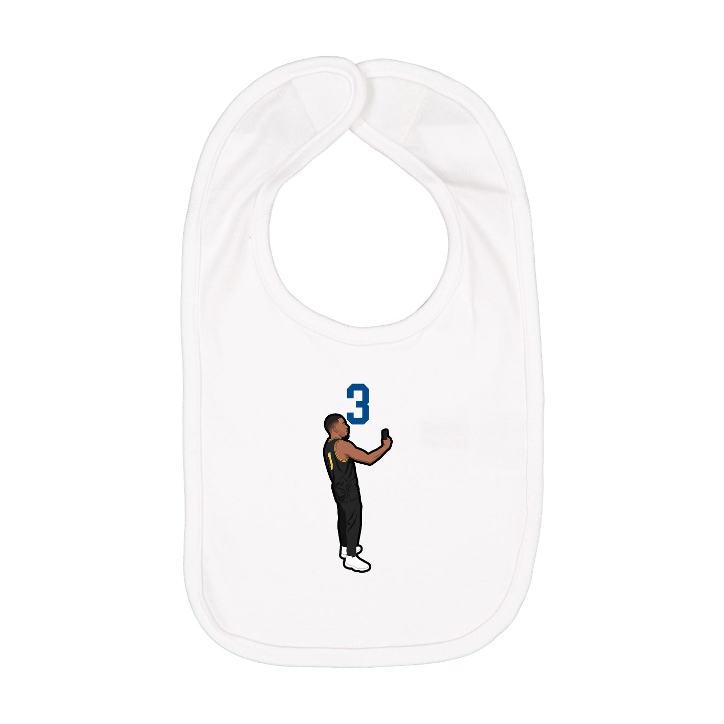 Infant Bib — Number Top in White