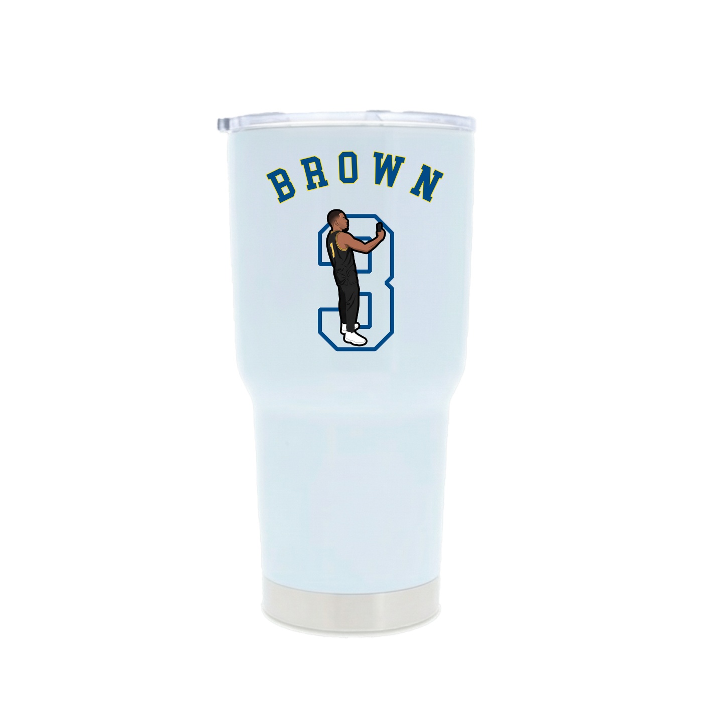 30oz Stainless Steel Tumbler — Shirsey Arch in White