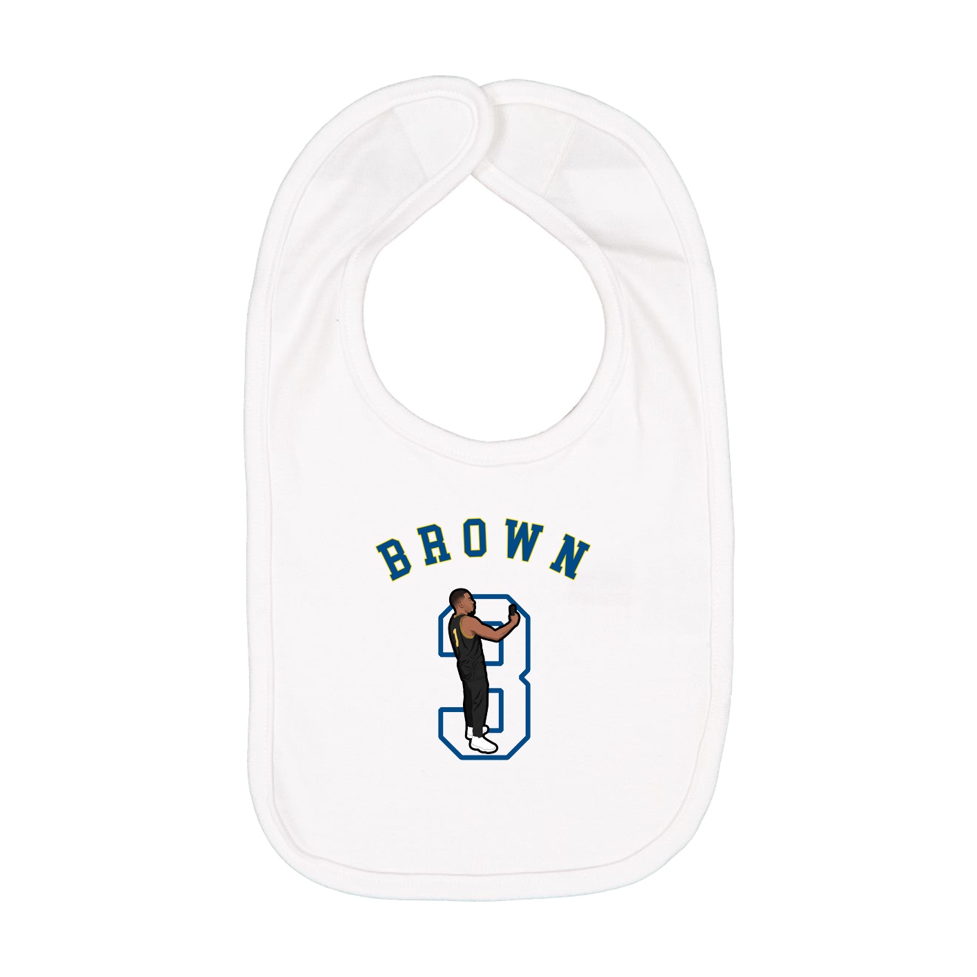 Infant Bib — Shirsey Arch in White