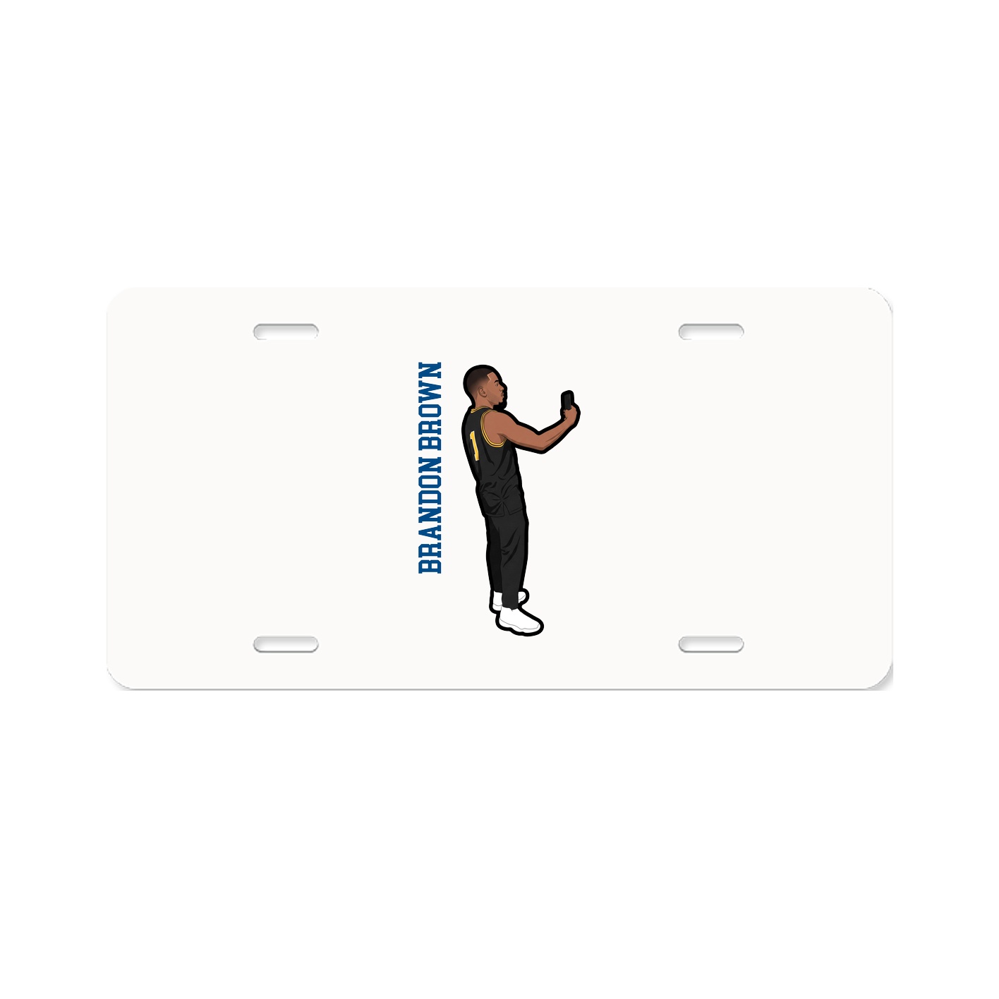 License Plate — Name Vertical in Classic