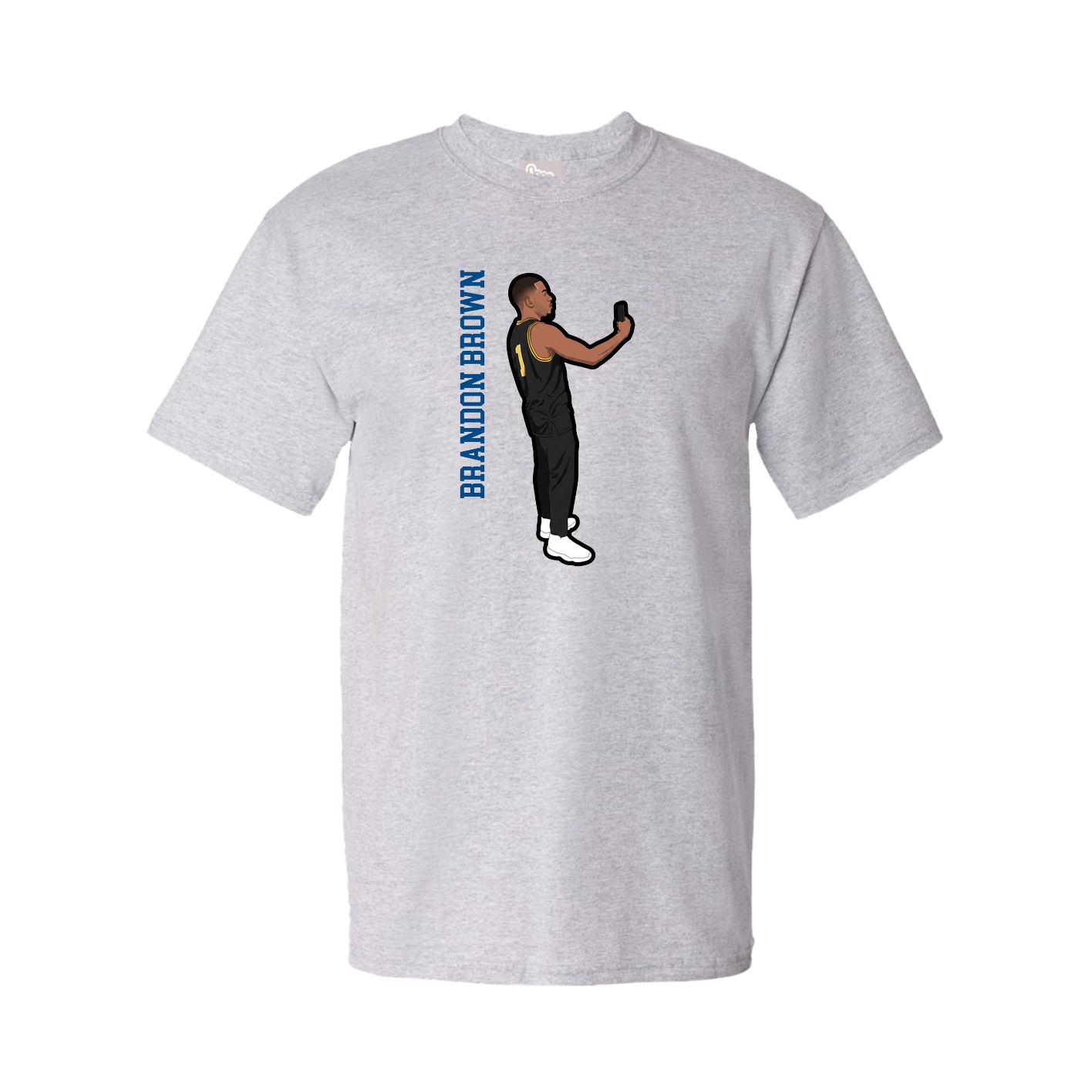 Tee — Name Vertical in Grey