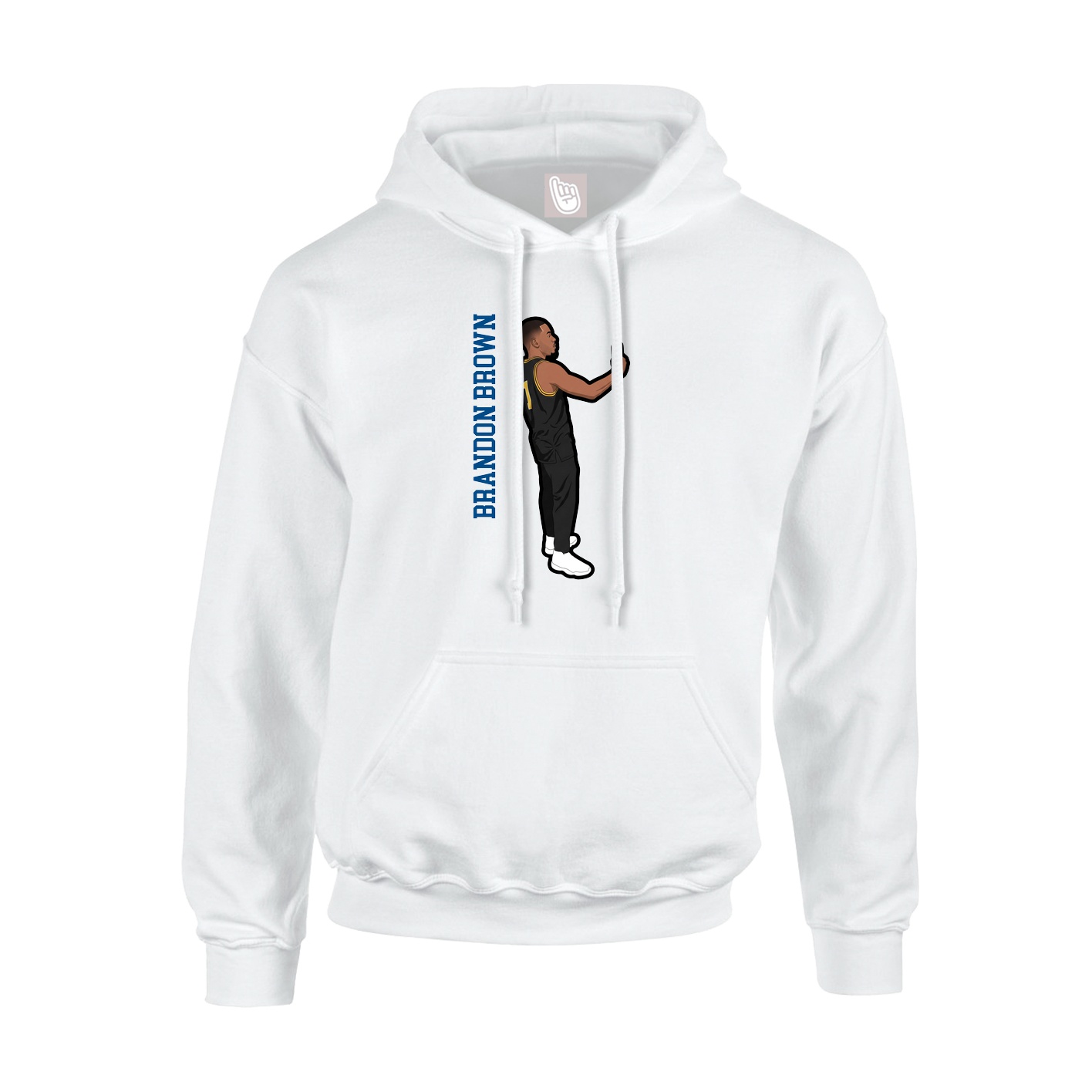 Hoodie — Name Vertical in White