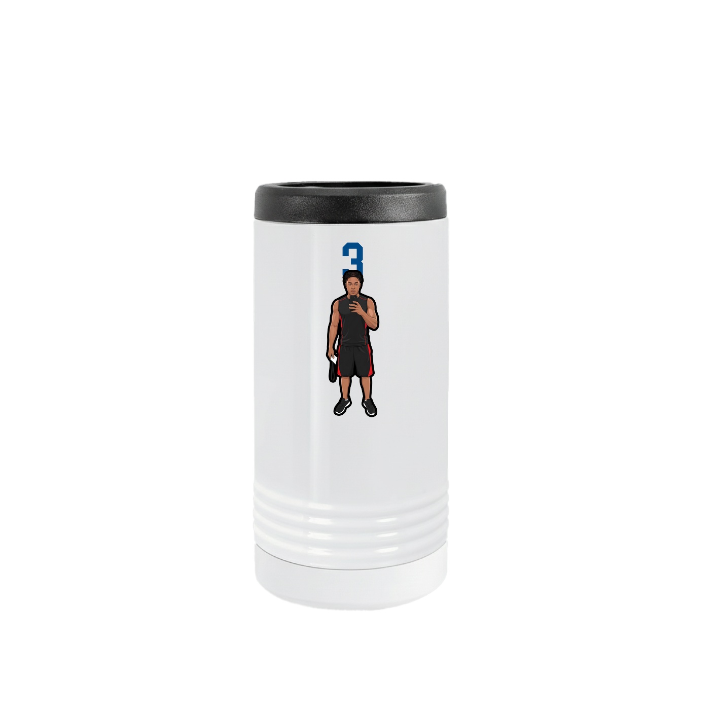Slim Beverage Holder — Number Top in White