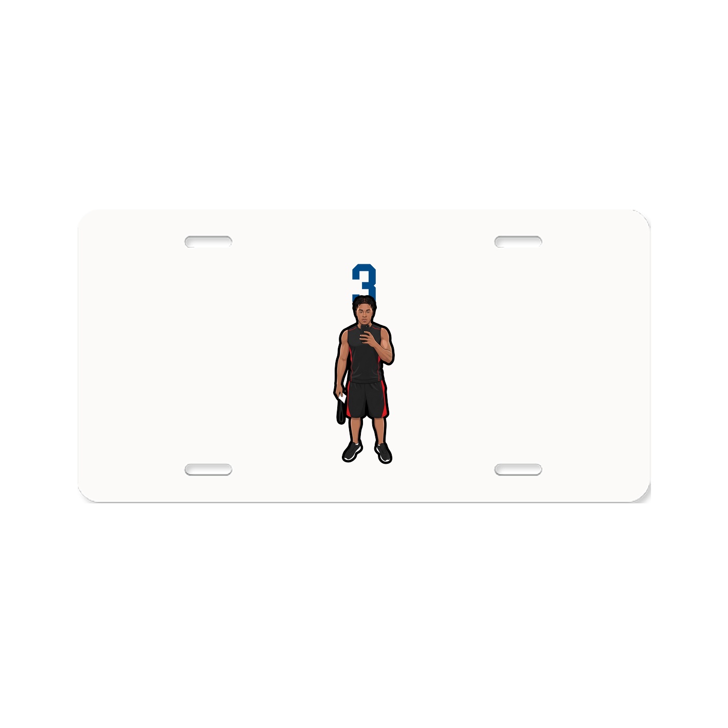 License Plate — Number Top in Classic