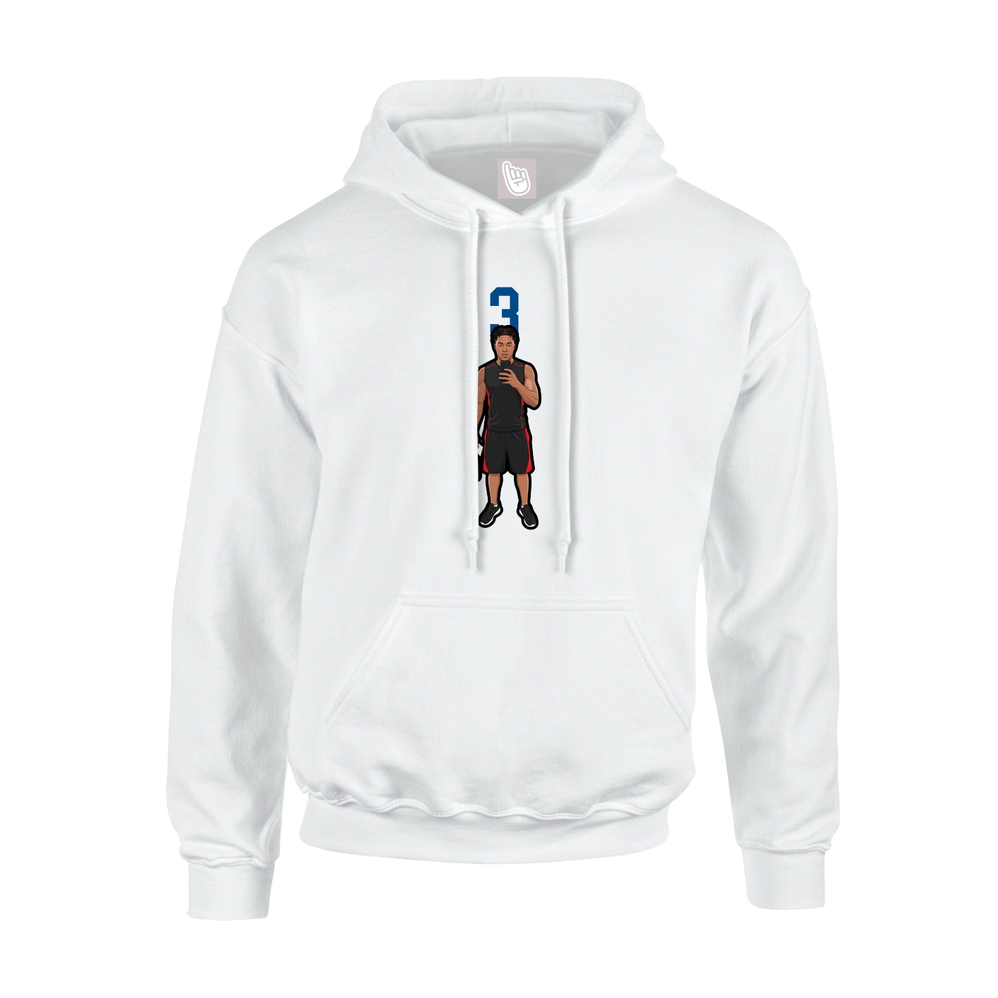 Hoodie — Number Top in White