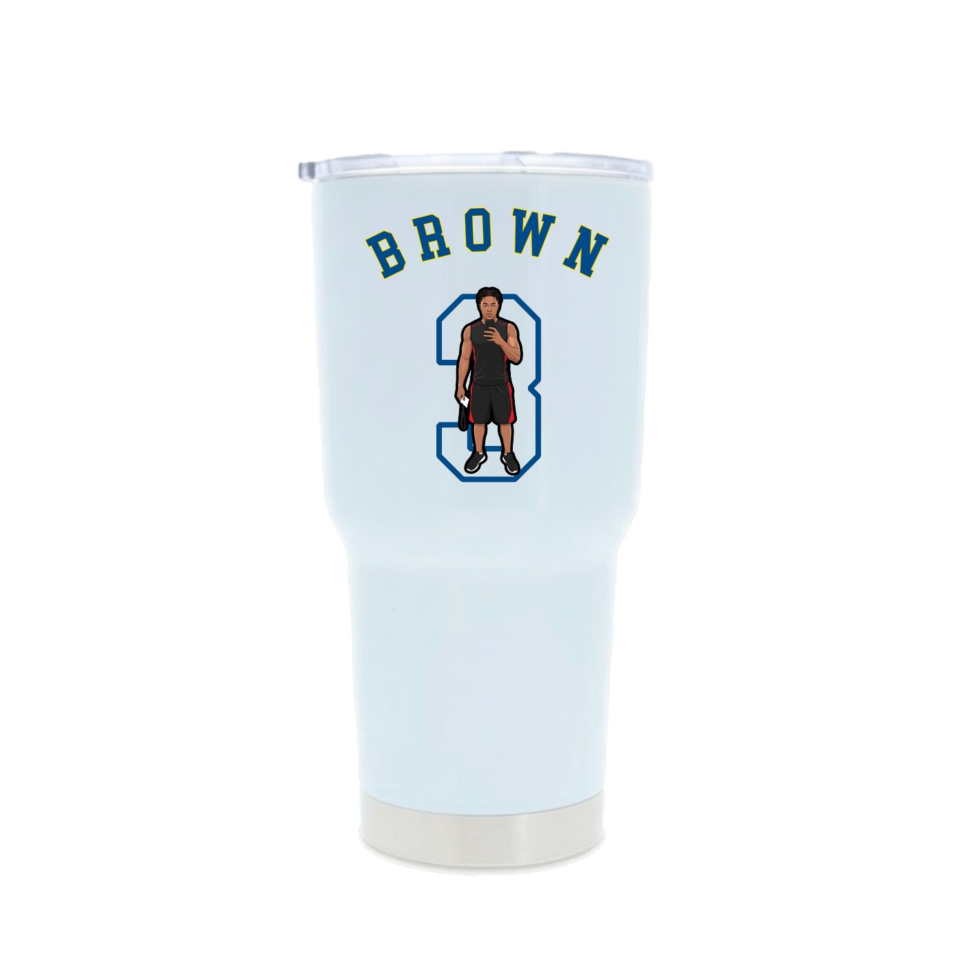 30oz Stainless Steel Tumbler — Shirsey Arch in White