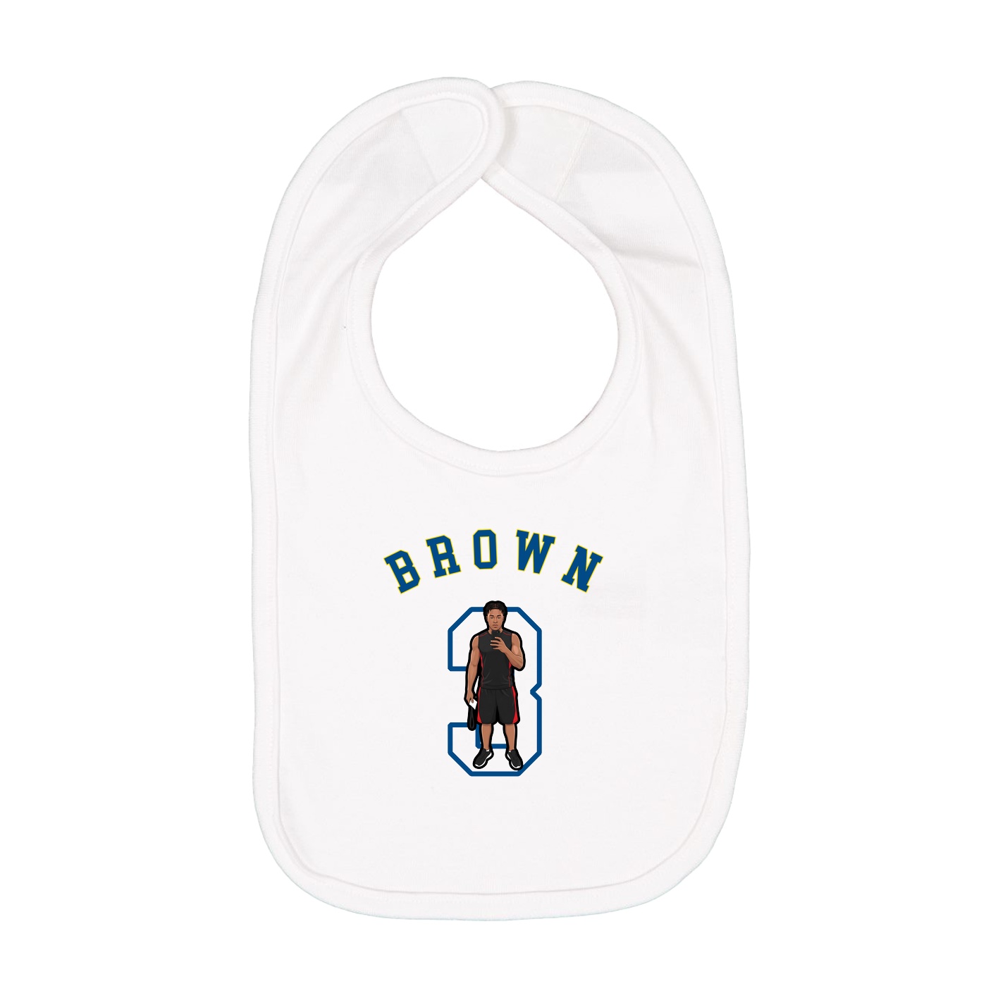 Infant Bib — Shirsey Arch in White
