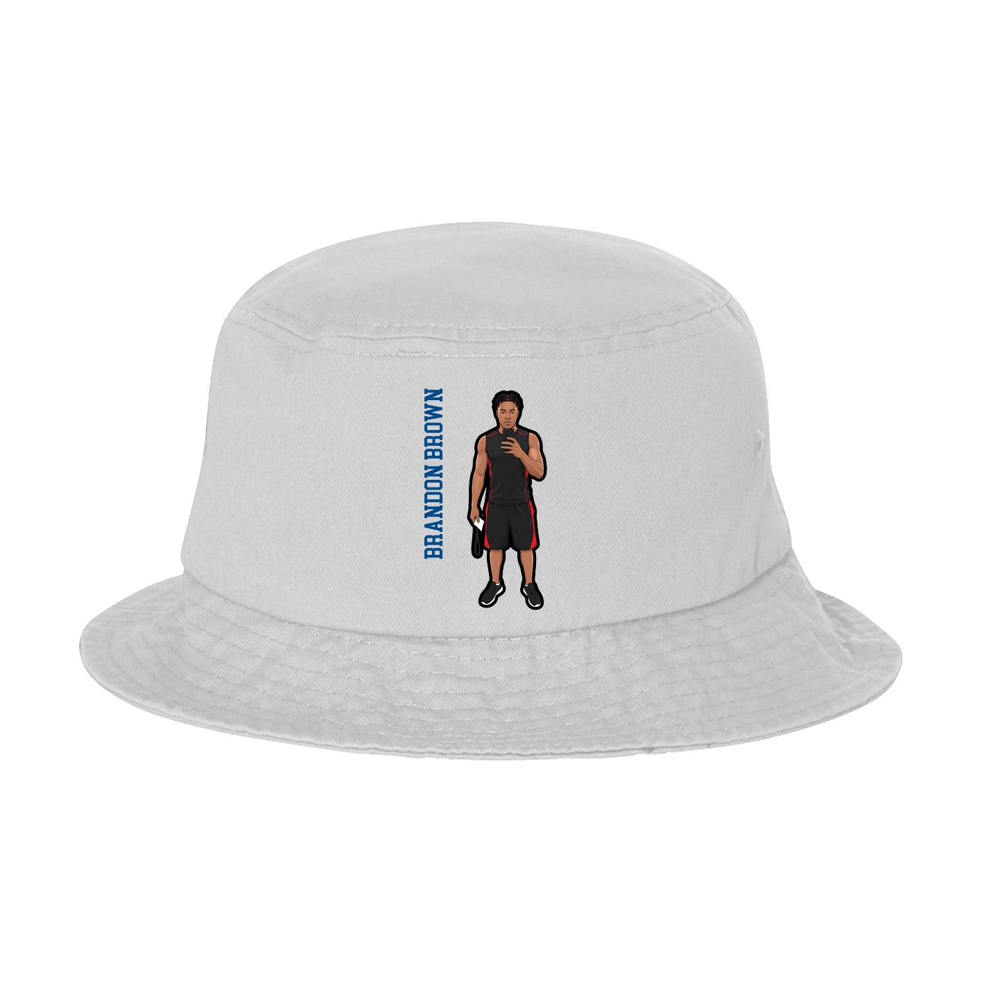 Bucket Cap — Name Vertical in White