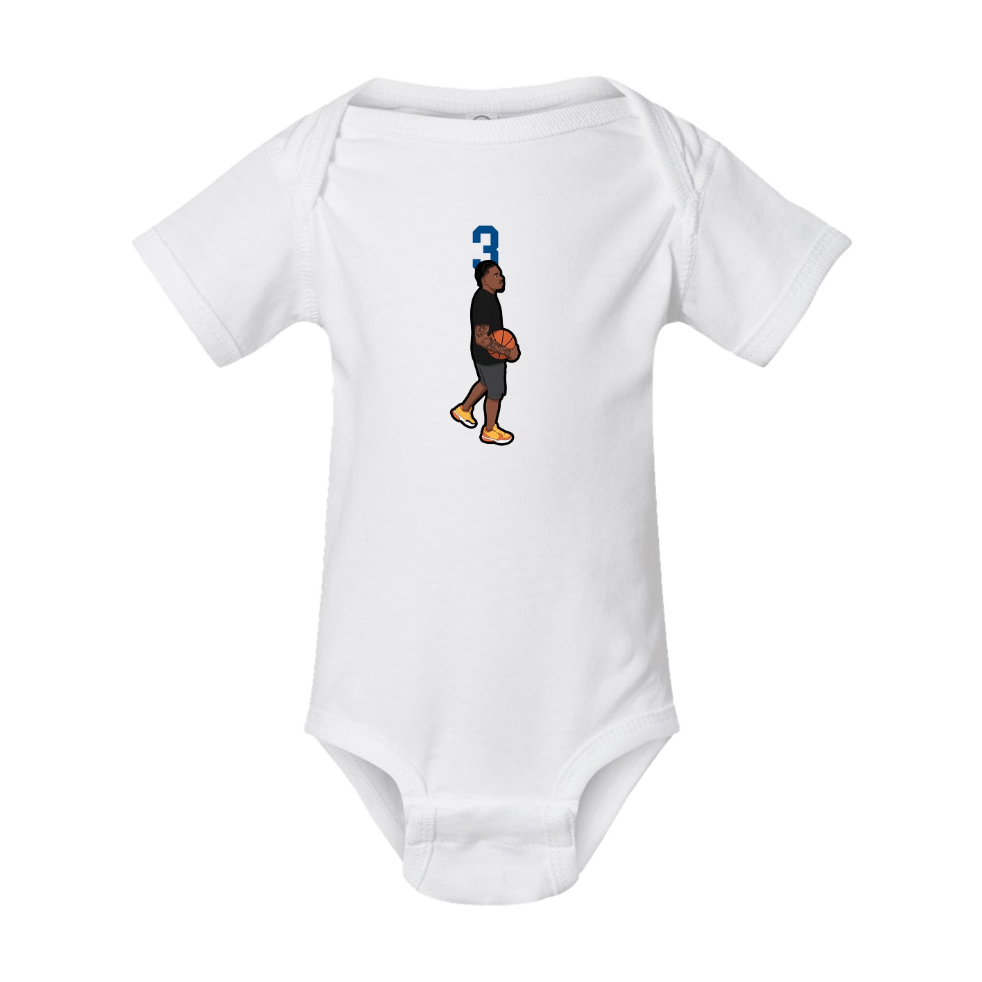 Baby Onesie — Number Top in White
