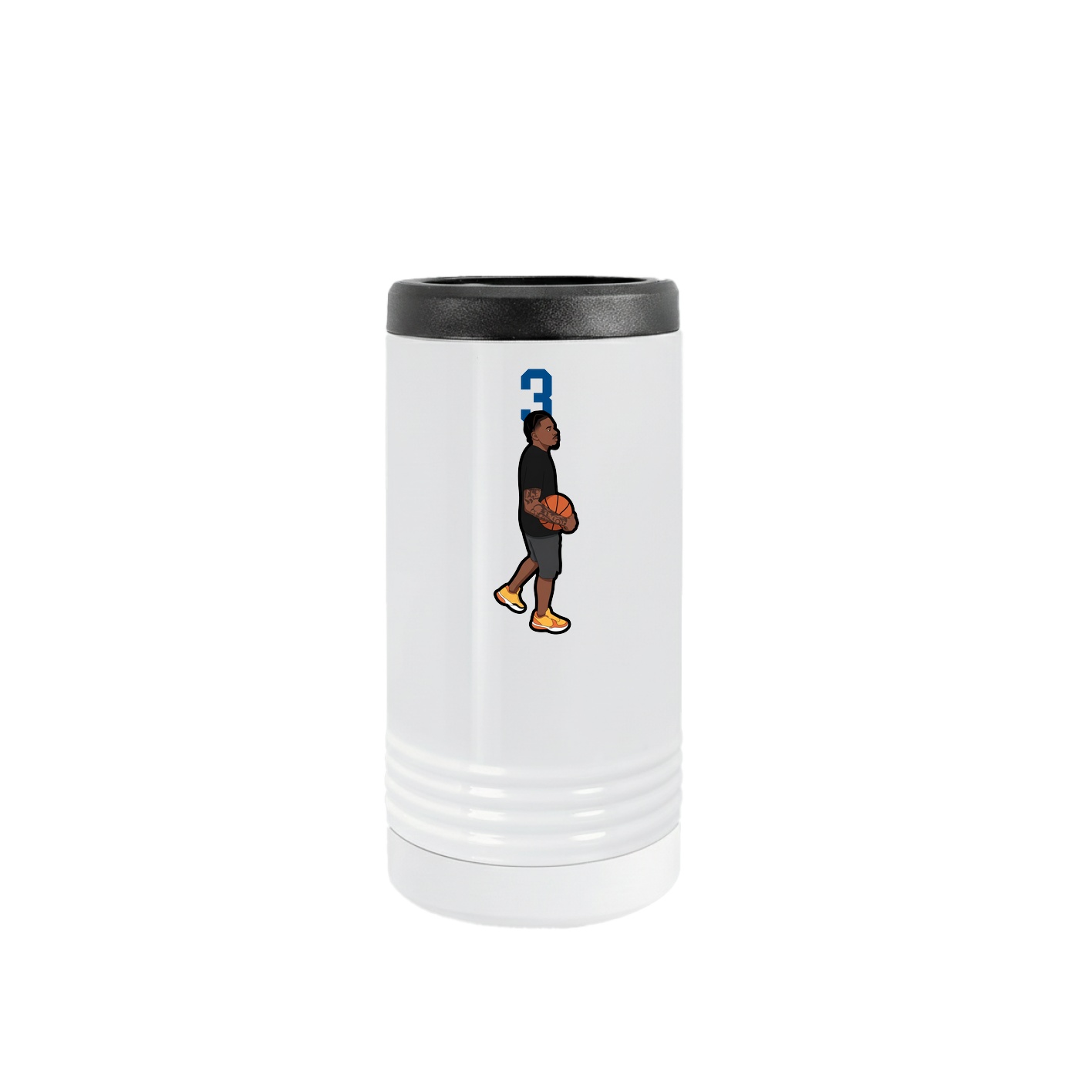Slim Beverage Holder — Number Top in White
