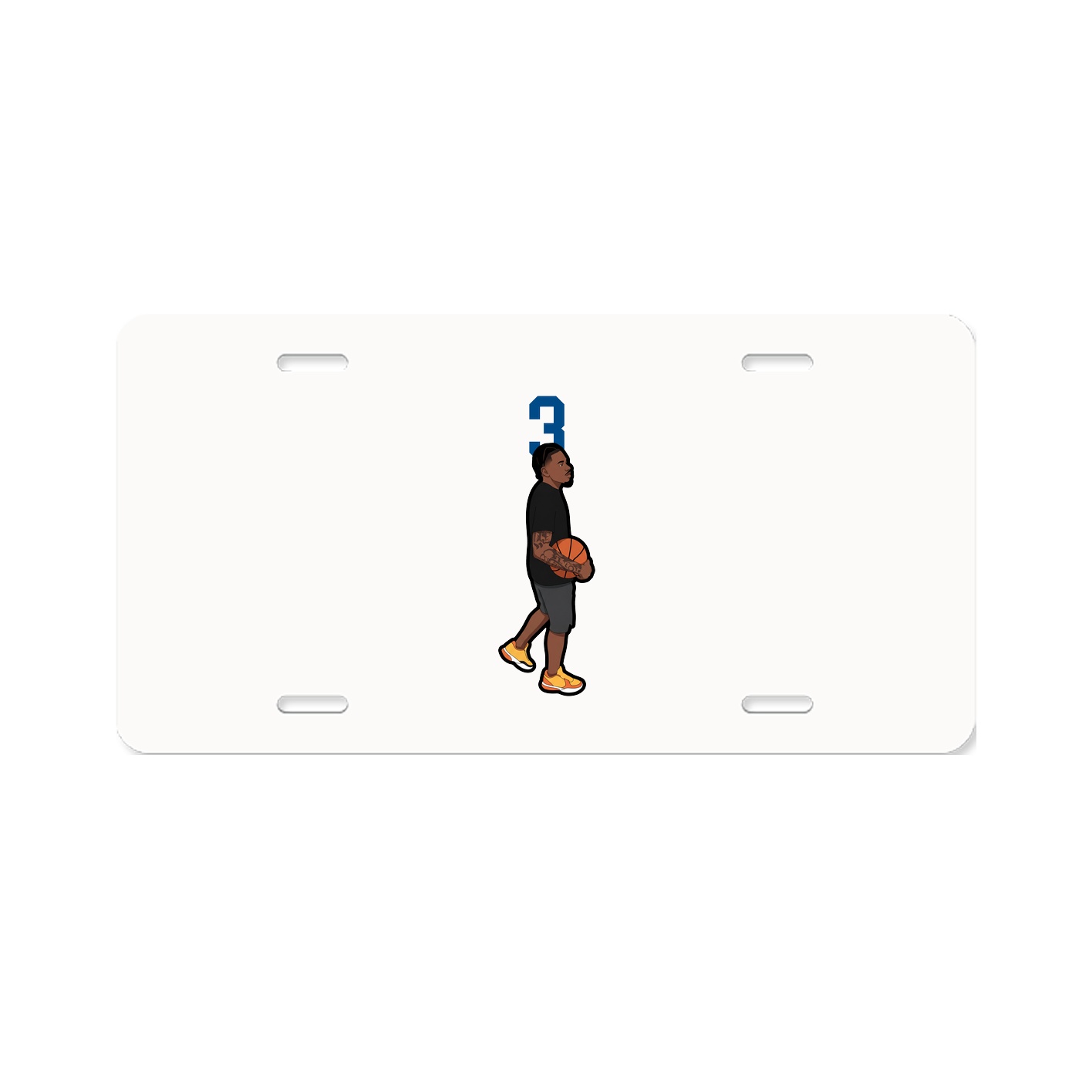 License Plate — Number Top in Classic