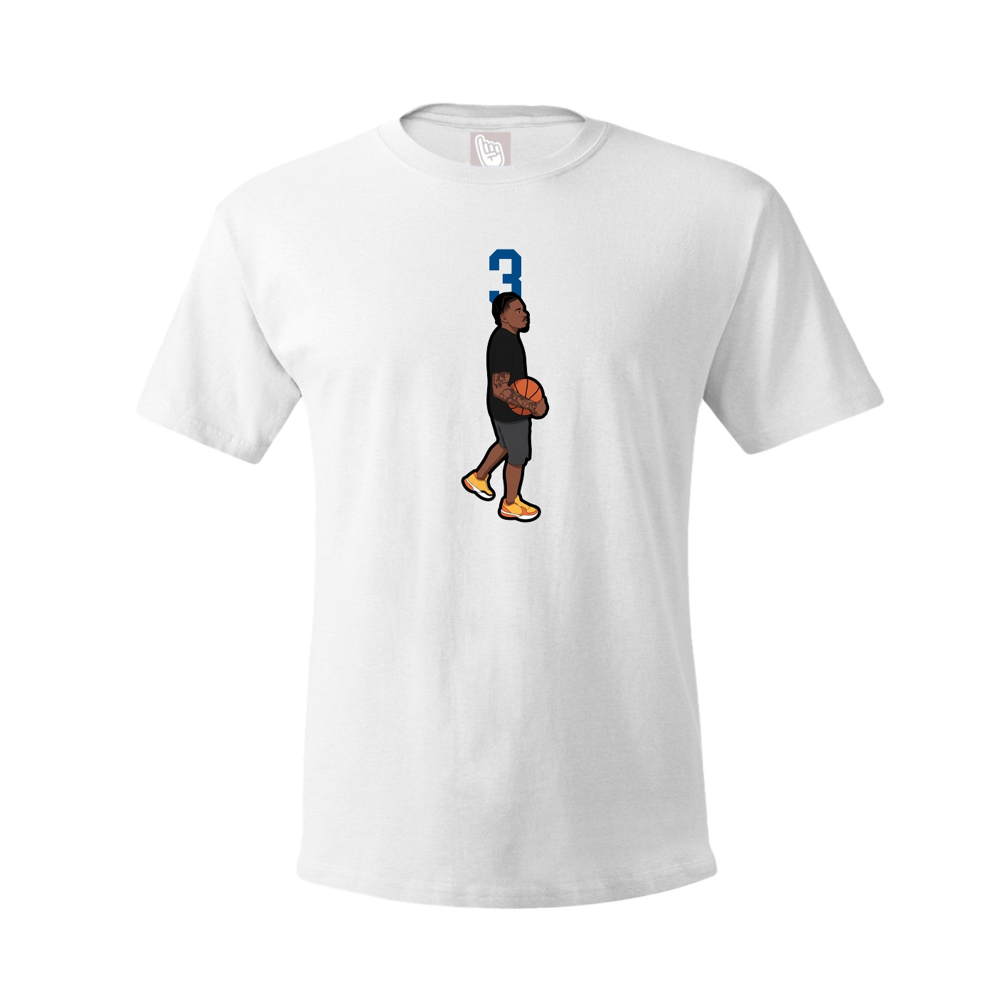 Youth Tee — Number Top in White