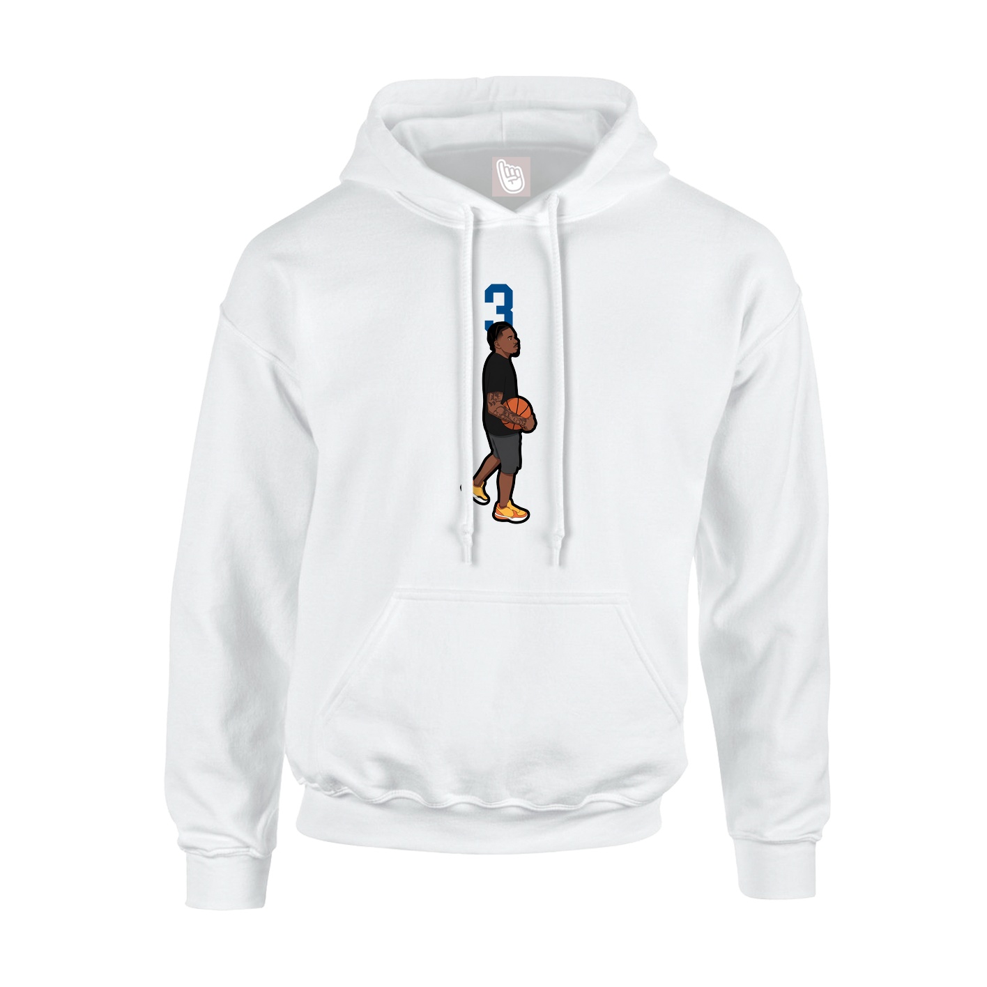 Hoodie — Number Top in White