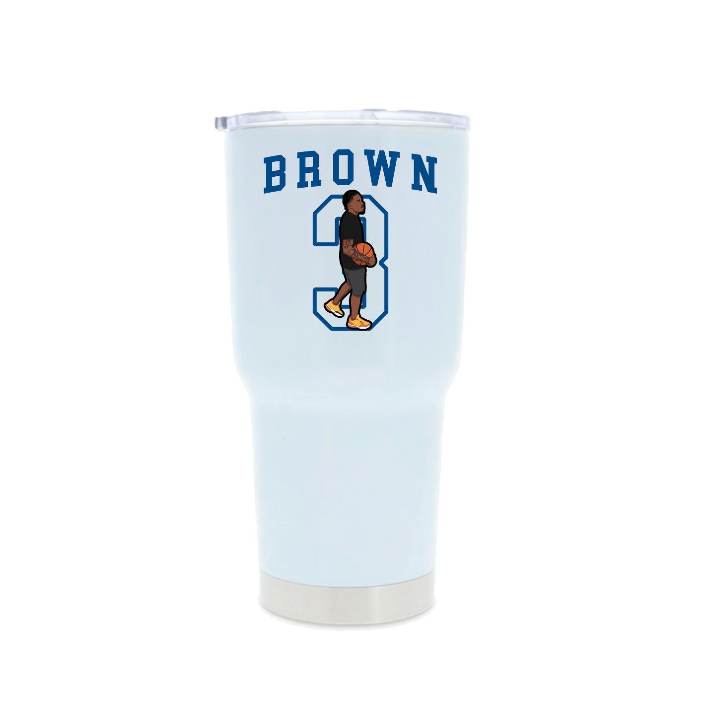30oz Stainless Steel Tumbler — Shirsey in White