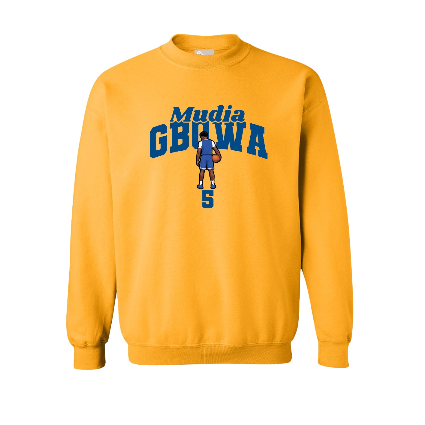 Fleece Crew — Signature Arch in Gold