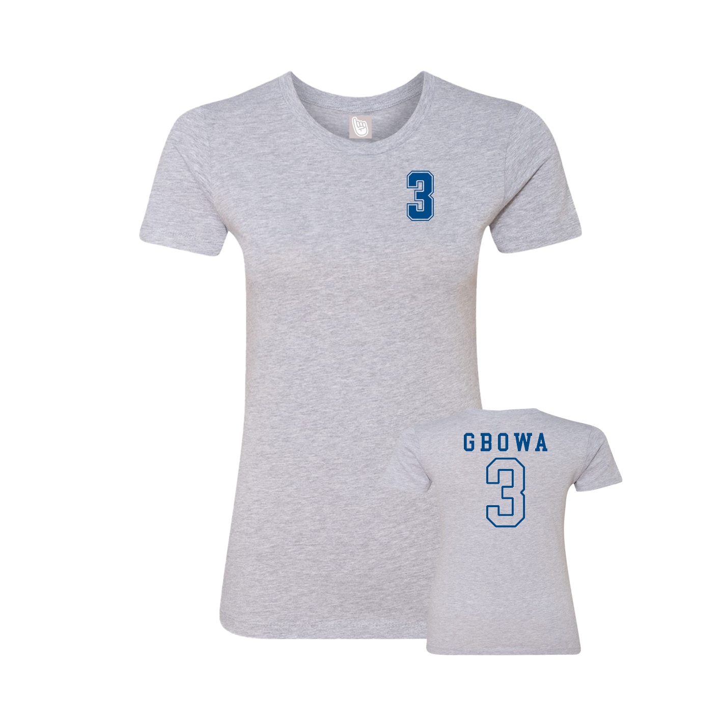 Womens Tee — Chest Back in Grey