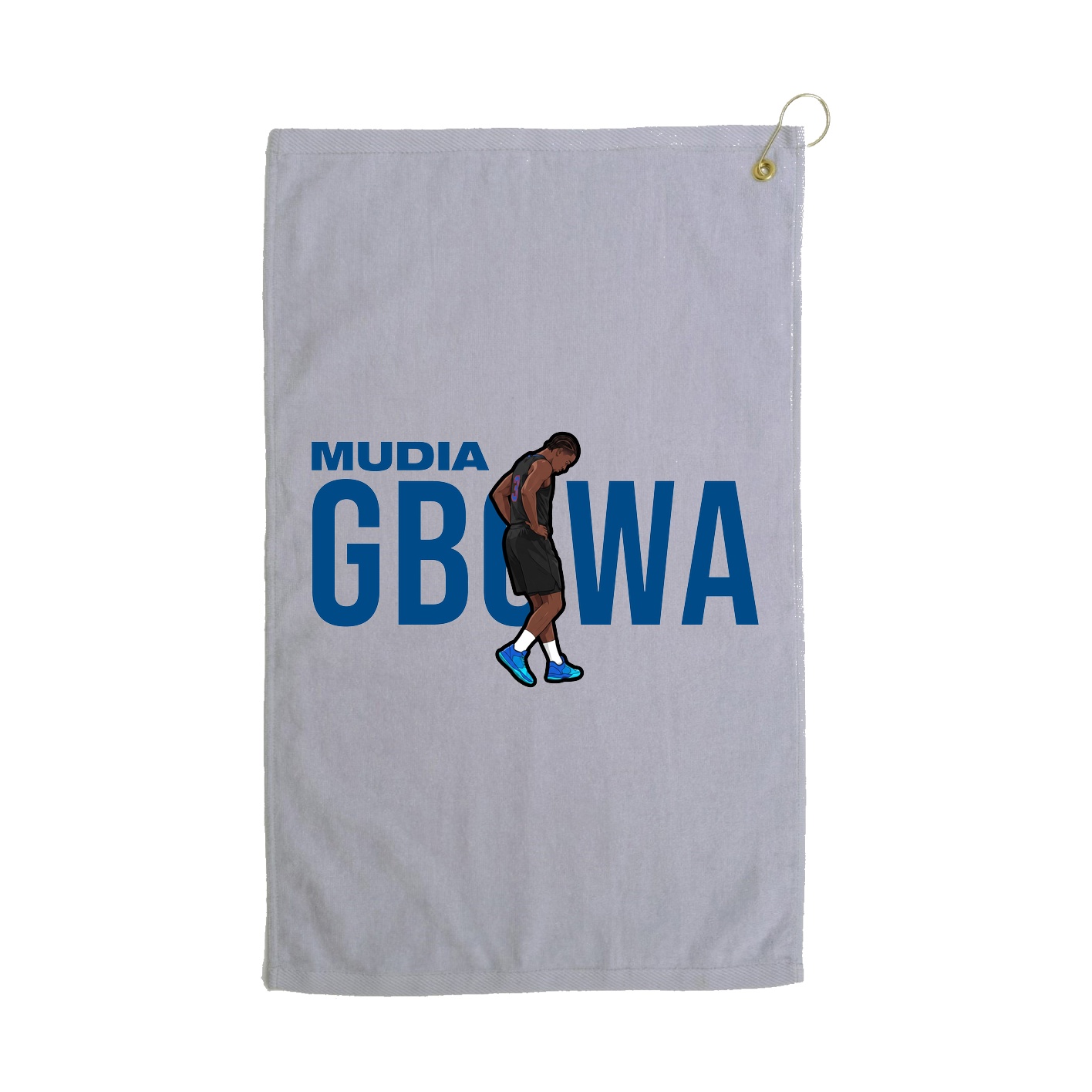 Golf Towel — Player Name in Grey