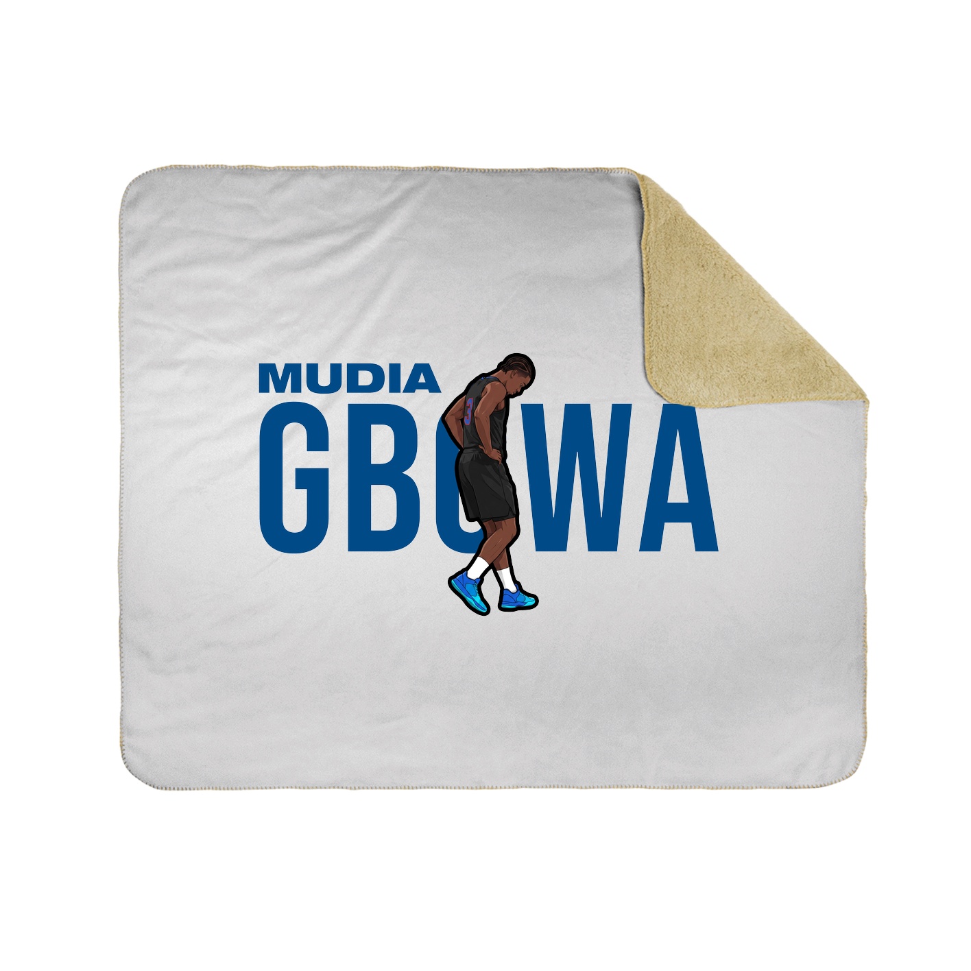 Throw Blanket — Player Name in White