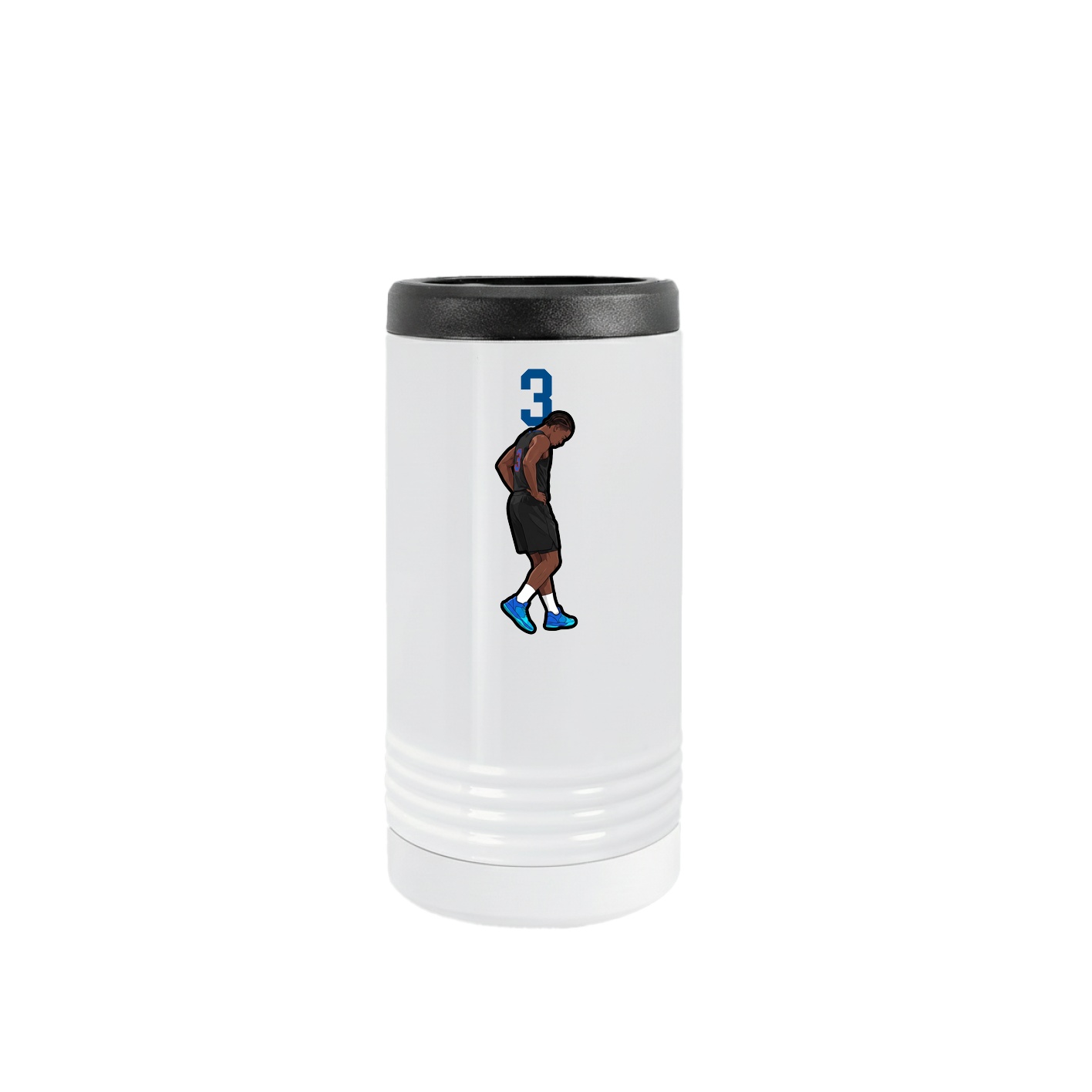 Slim Beverage Holder — Number Top in White