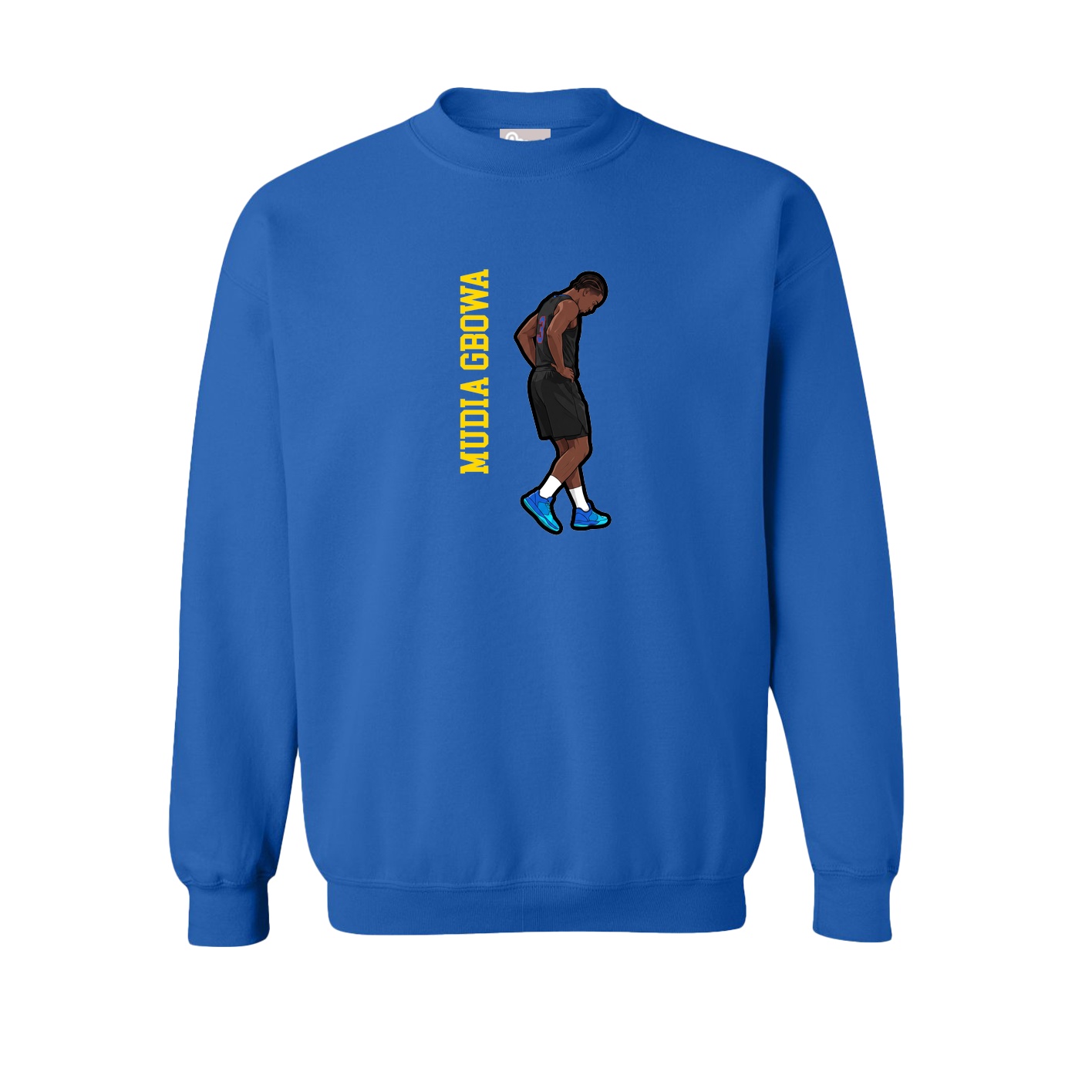 Fleece Crew — Name Vertical in Royal