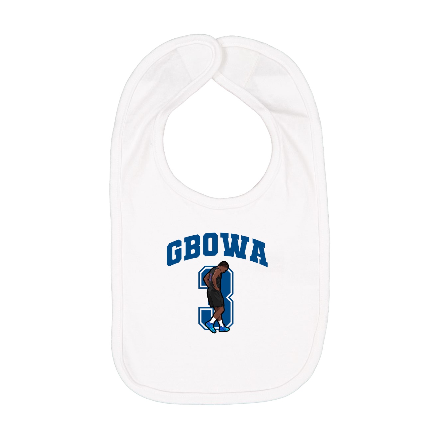 Infant Bib — Number in White