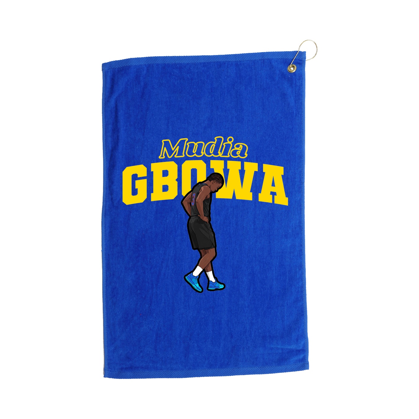 Golf Towel — Name Arch in Royal