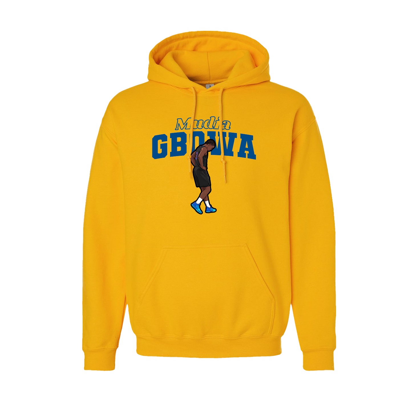 Youth Hoodie — Name Arch in Gold