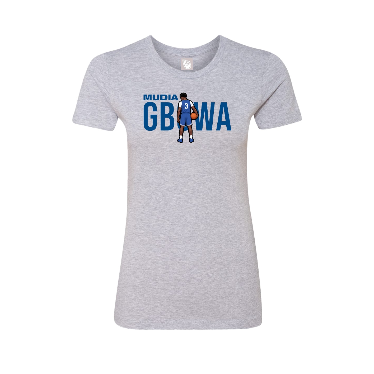 Womens Tee — Player Name in Grey