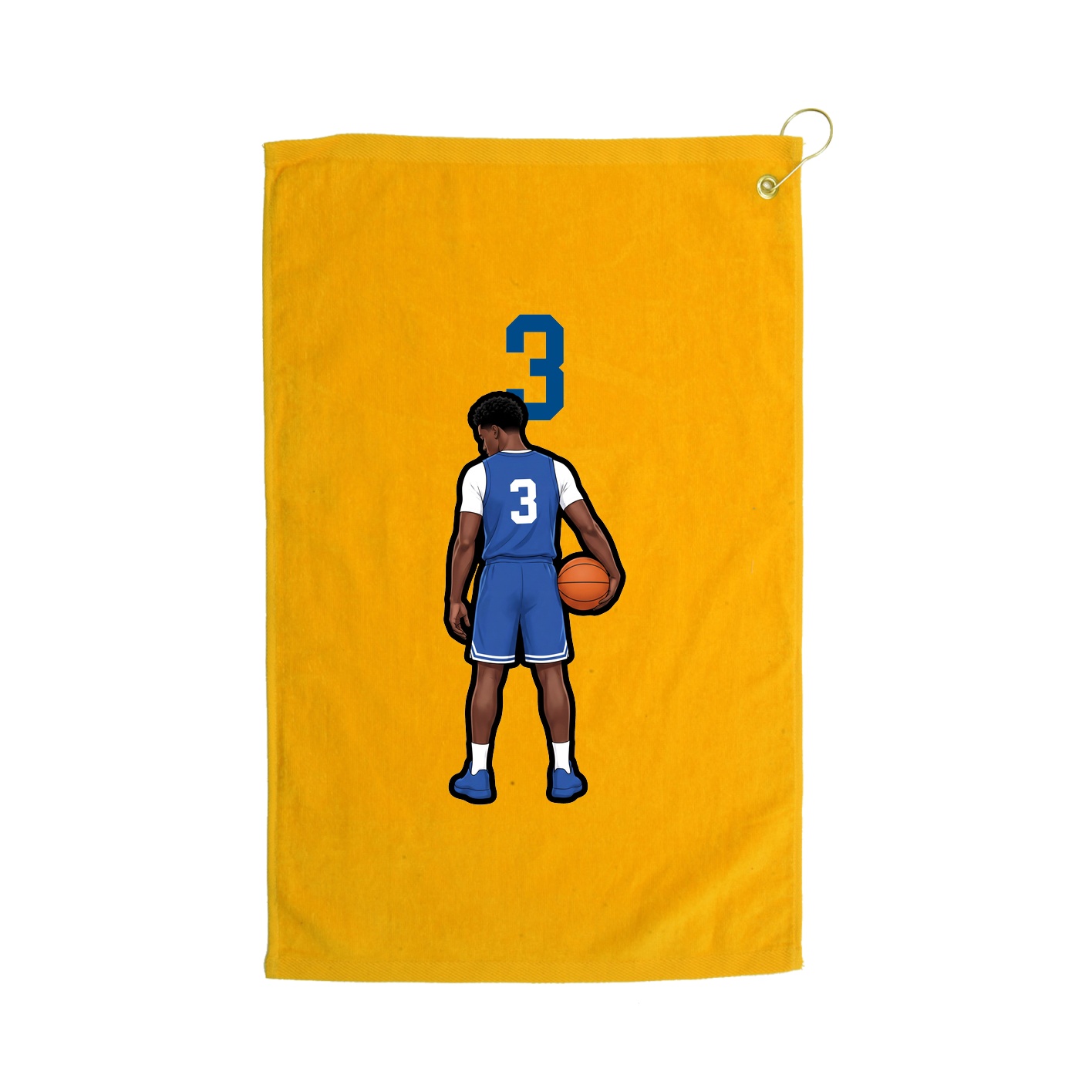 Golf Towel — Number Top in Gold