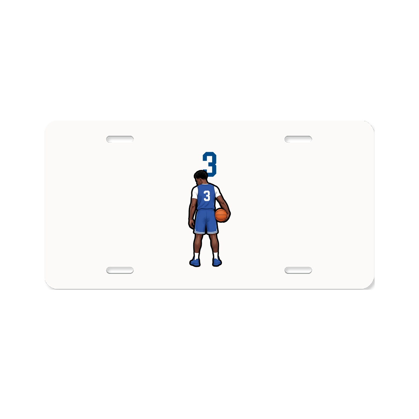 License Plate — Number Top in Classic
