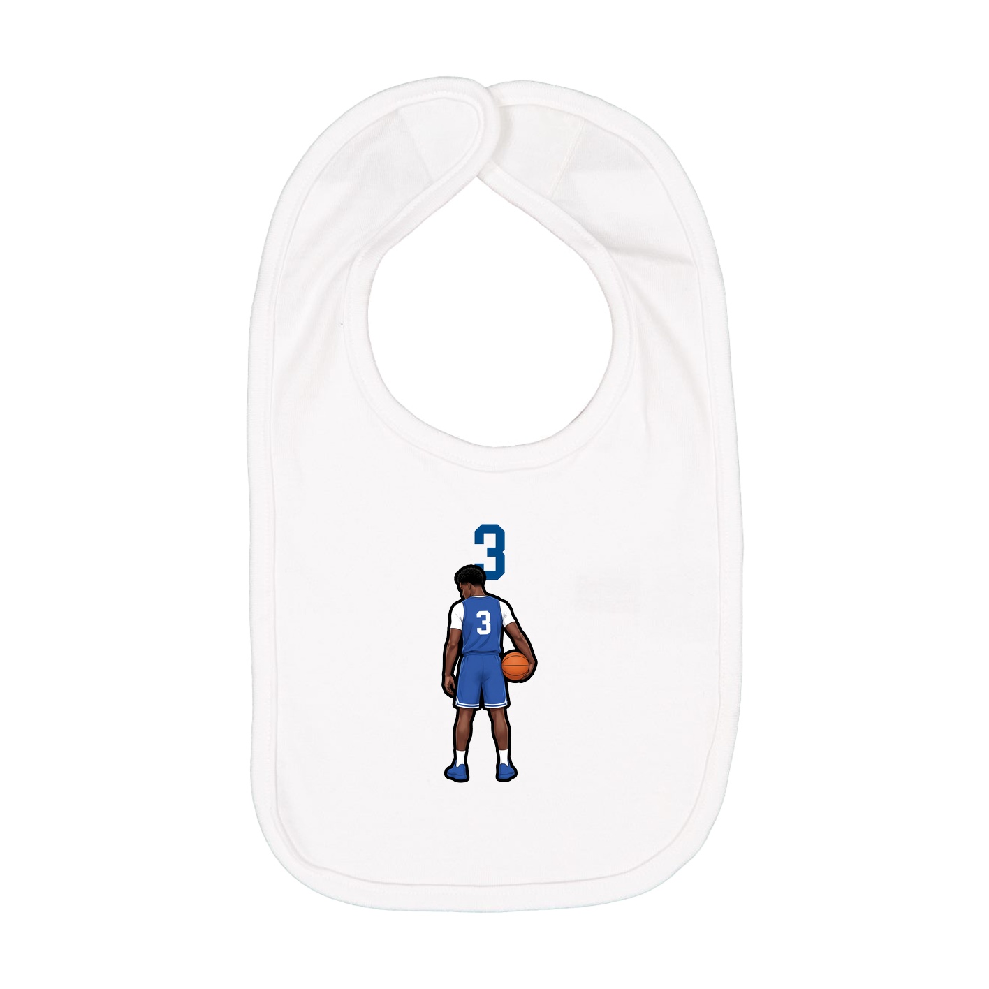Infant Bib — Number Top in White