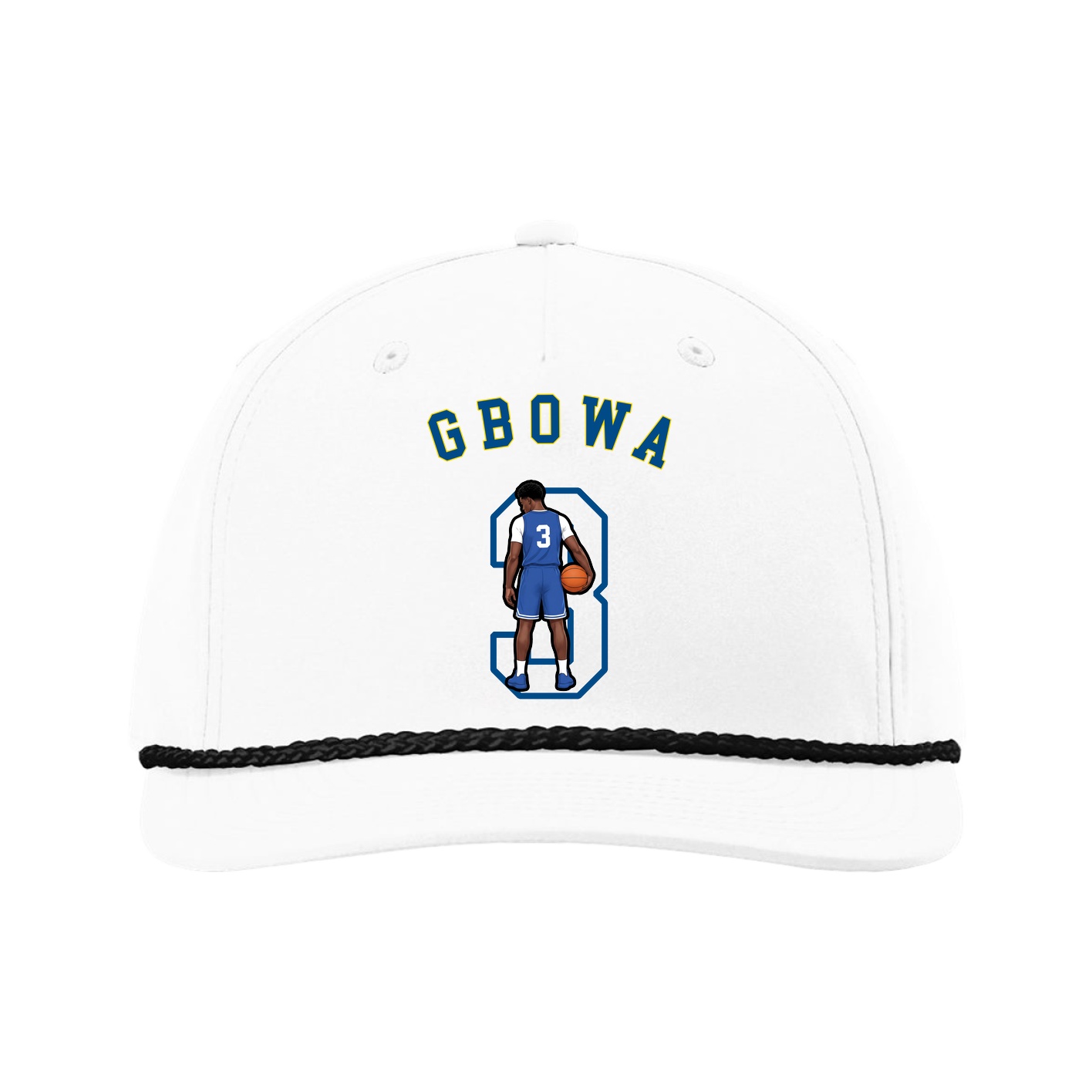 Five-Panel Classic Rope Cap — Shirsey Arch in White